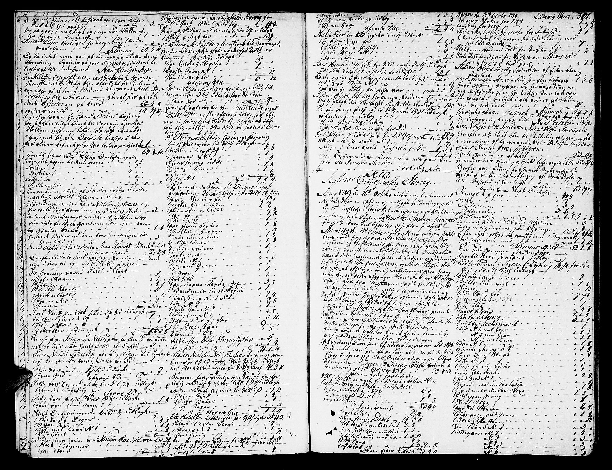 Helgeland sorenskriveri, AV/SAT-A-0004/3/3A/L0067: Skifteprotokoll 16B, 1789-1791, s. 300b-301a