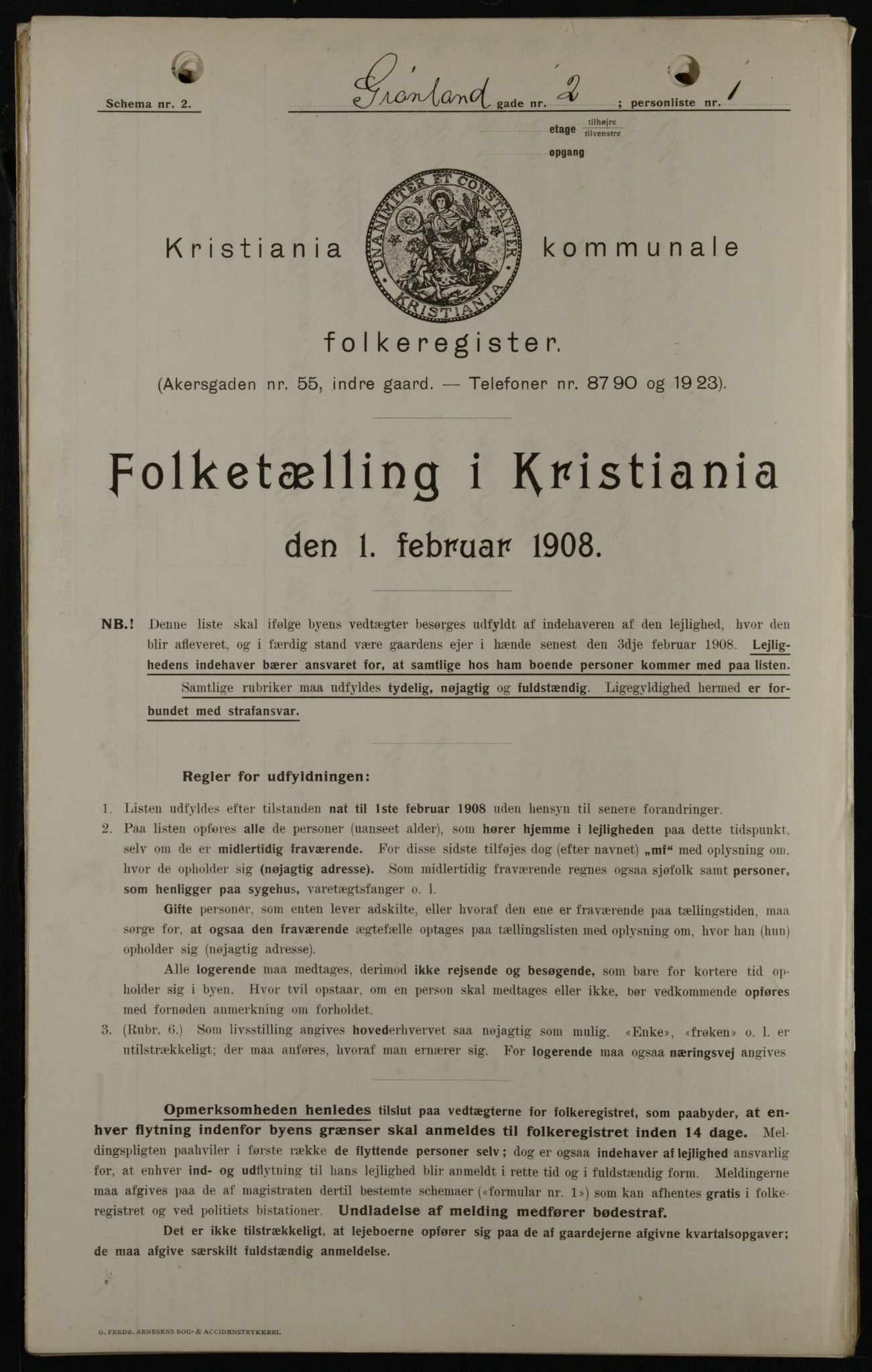 OBA, Kommunal folketelling 1.2.1908 for Kristiania kjøpstad, 1908, s. 28049