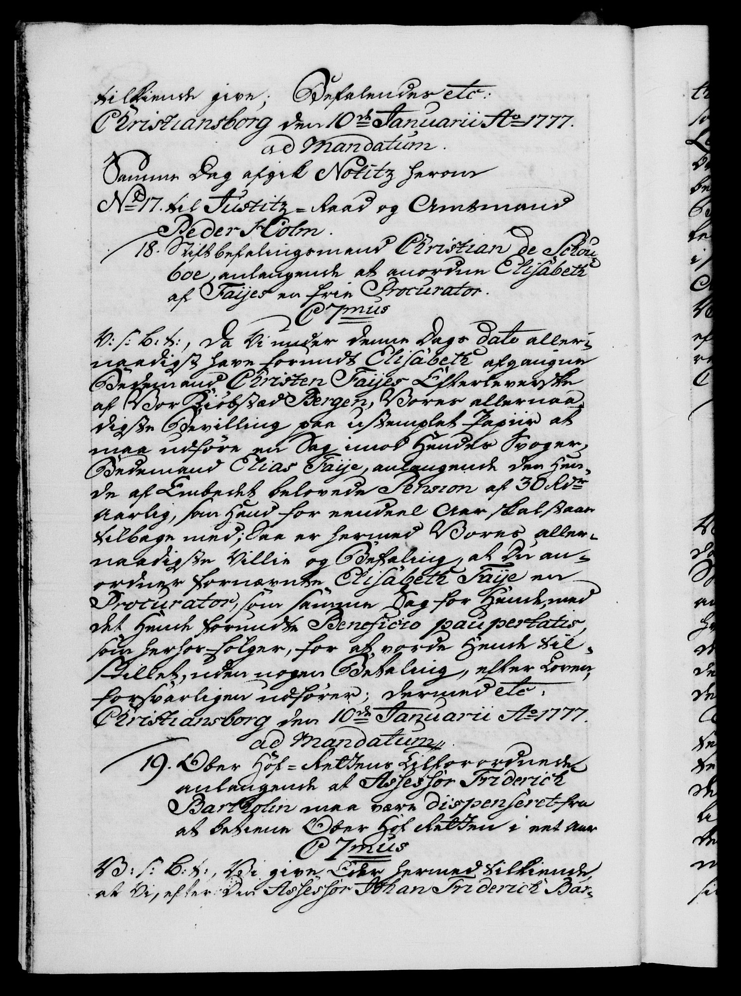 Danske Kanselli 1572-1799, AV/RA-EA-3023/F/Fc/Fca/Fcab/L0042: Norske tegnelser, 1777-1781, s. 8b