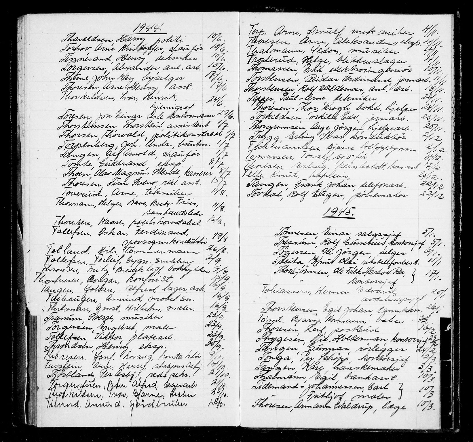 Oslo byfogd avd. I, AV/SAO-A-10220/L/La/L0006: Vigselsregister, 1943-1946, s. 123