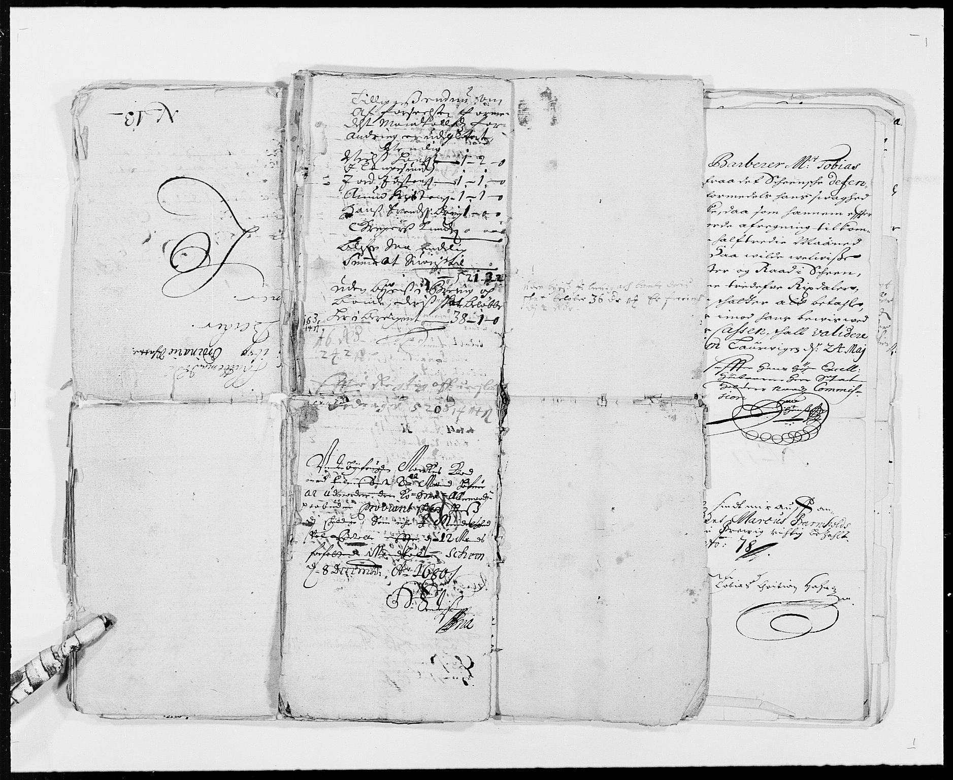 Rentekammeret inntil 1814, Reviderte regnskaper, Byregnskaper, RA/EA-4066/R/Rj/L0193: [J3] Kontribusjonsregnskap (med Langesund, Brevik, Porsgrunn og Kragerø), 1663-1691, s. 95