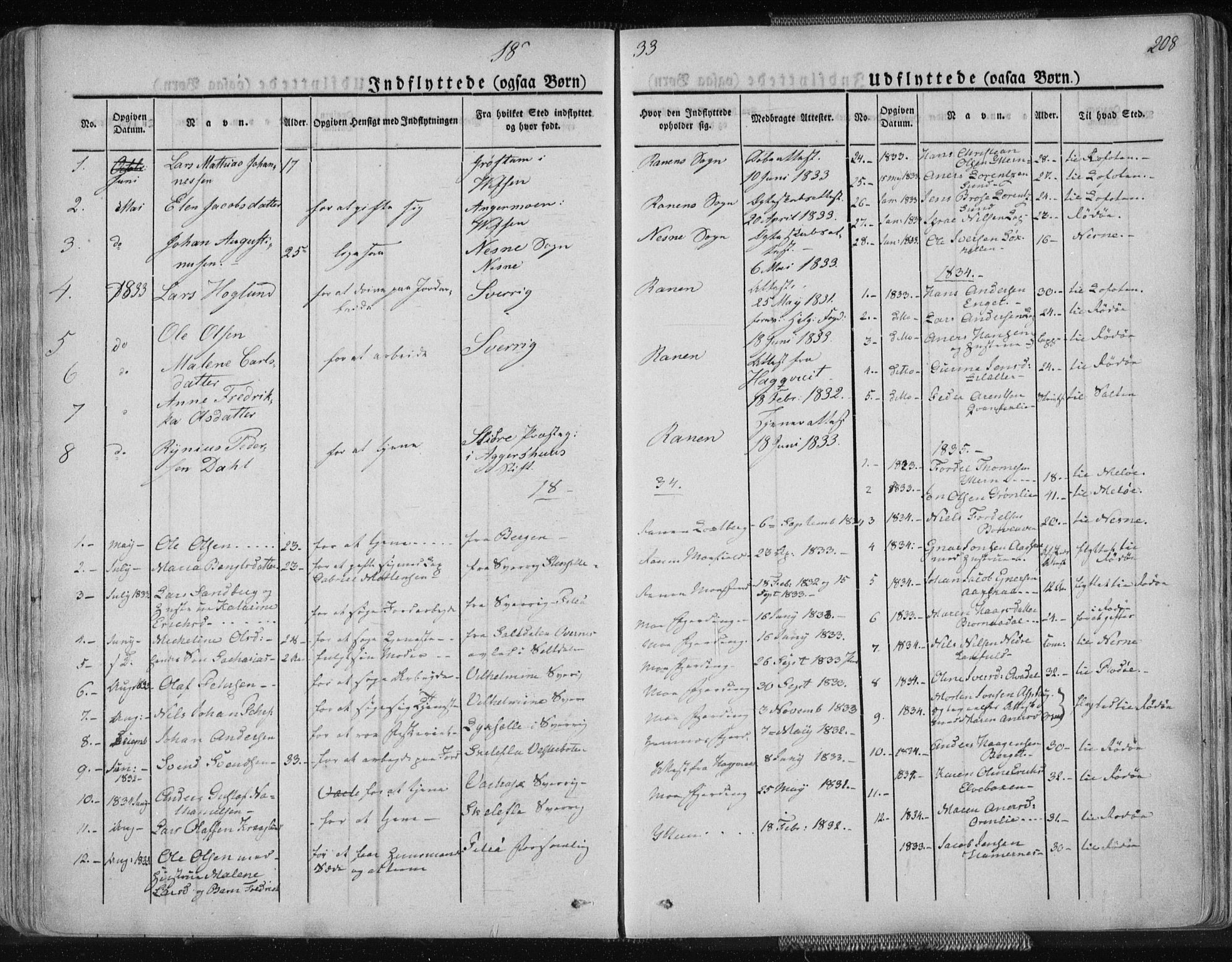 Ministerialprotokoller, klokkerbøker og fødselsregistre - Nordland, AV/SAT-A-1459/827/L0390: Ministerialbok nr. 827A02, 1826-1841, s. 208