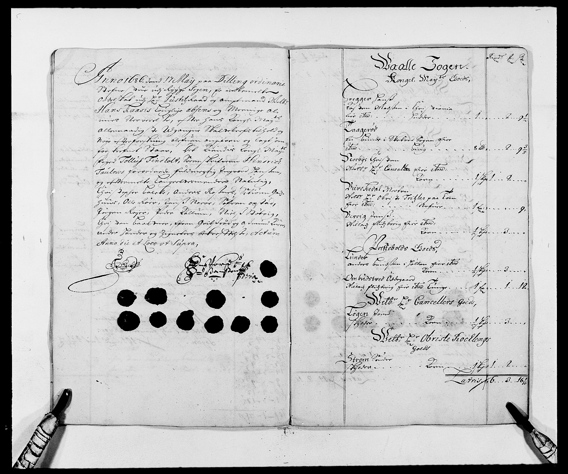 Rentekammeret inntil 1814, Reviderte regnskaper, Fogderegnskap, AV/RA-EA-4092/R02/L0105: Fogderegnskap Moss og Verne kloster, 1685-1687, s. 221