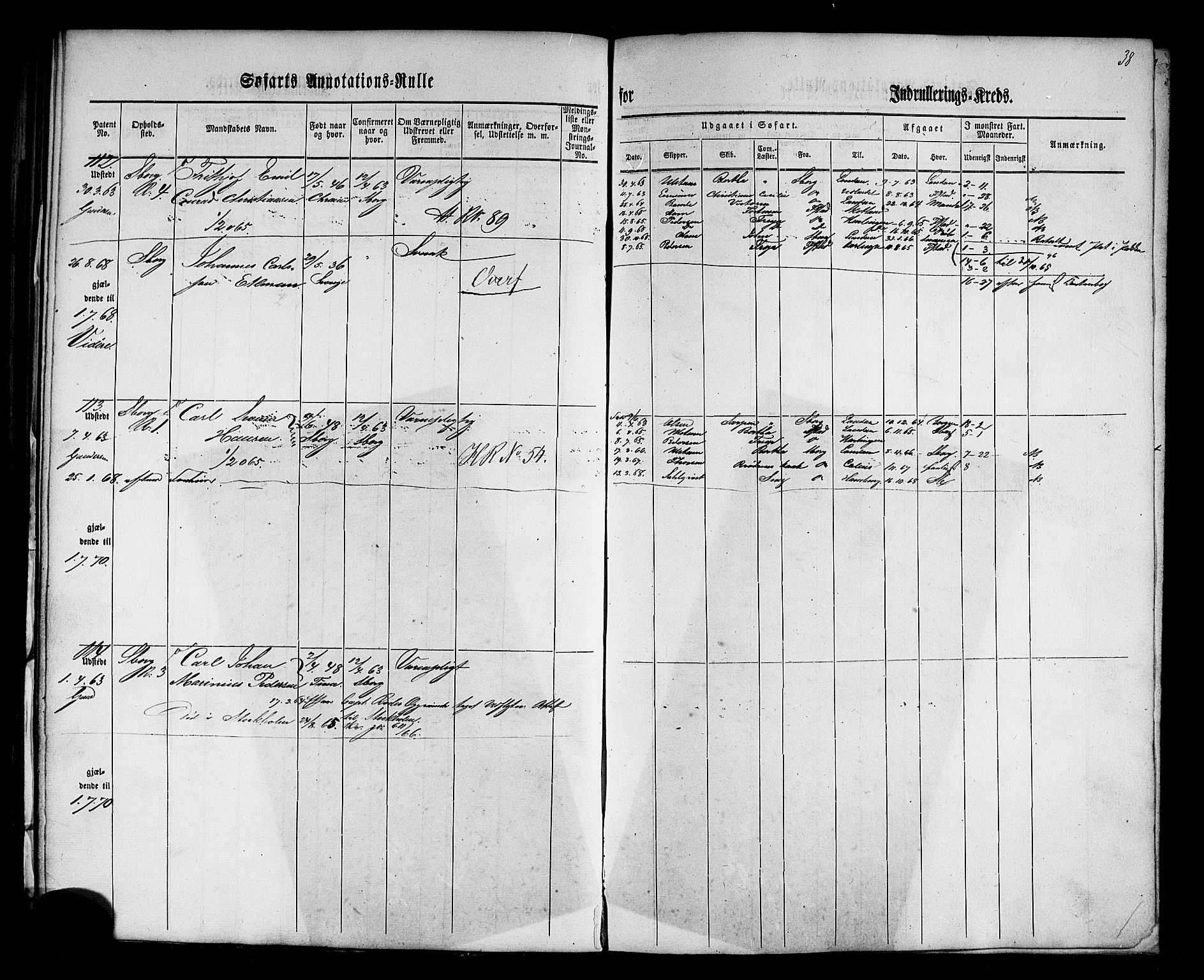 Sarpsborg mønstringskontor, AV/SAO-A-10569c/F/Fc/Fca/L0001: Annotasjonsrulle, 1860-1868, s. 42