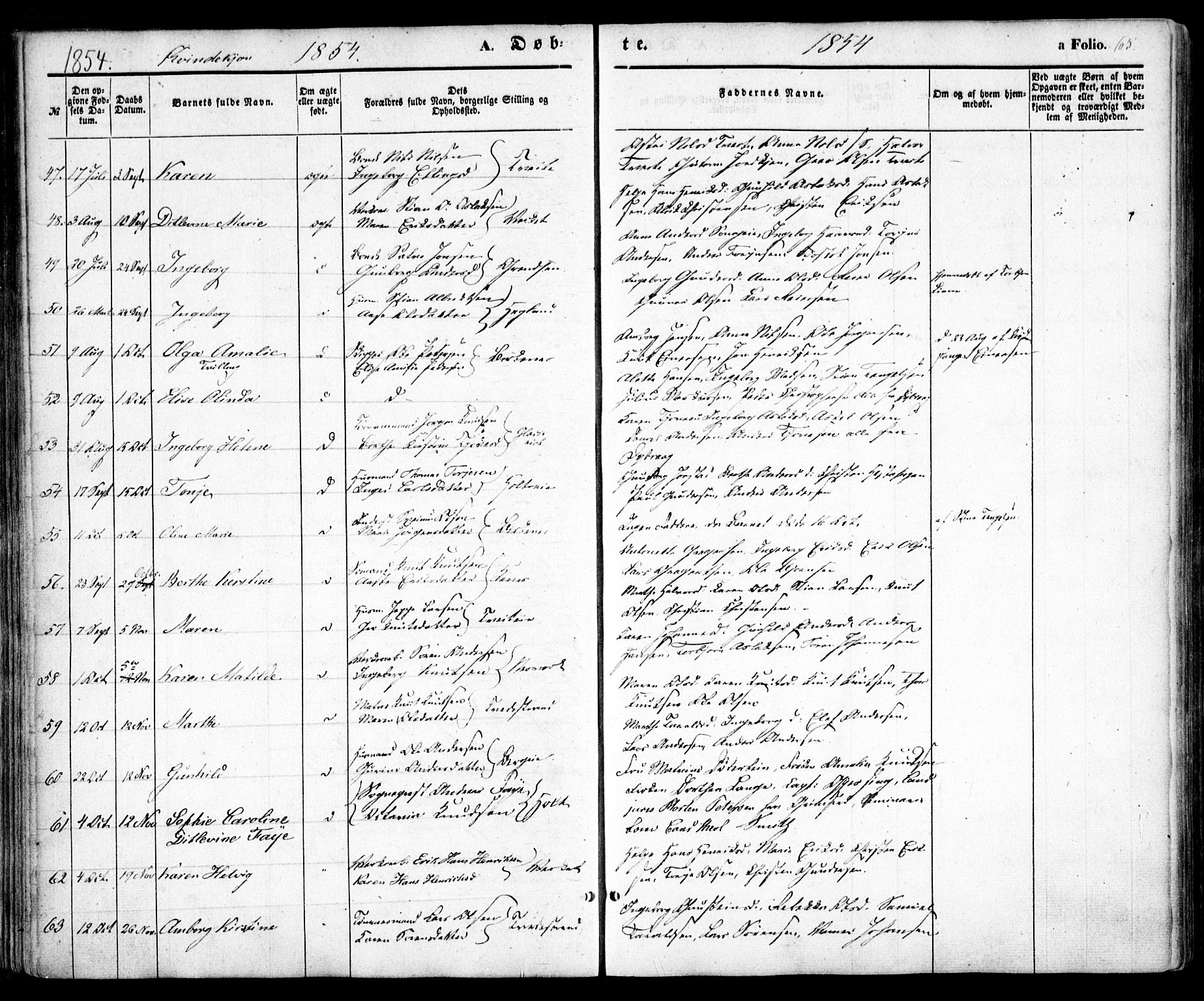 Holt sokneprestkontor, AV/SAK-1111-0021/F/Fa/L0008: Ministerialbok nr. A 8, 1849-1860, s. 65