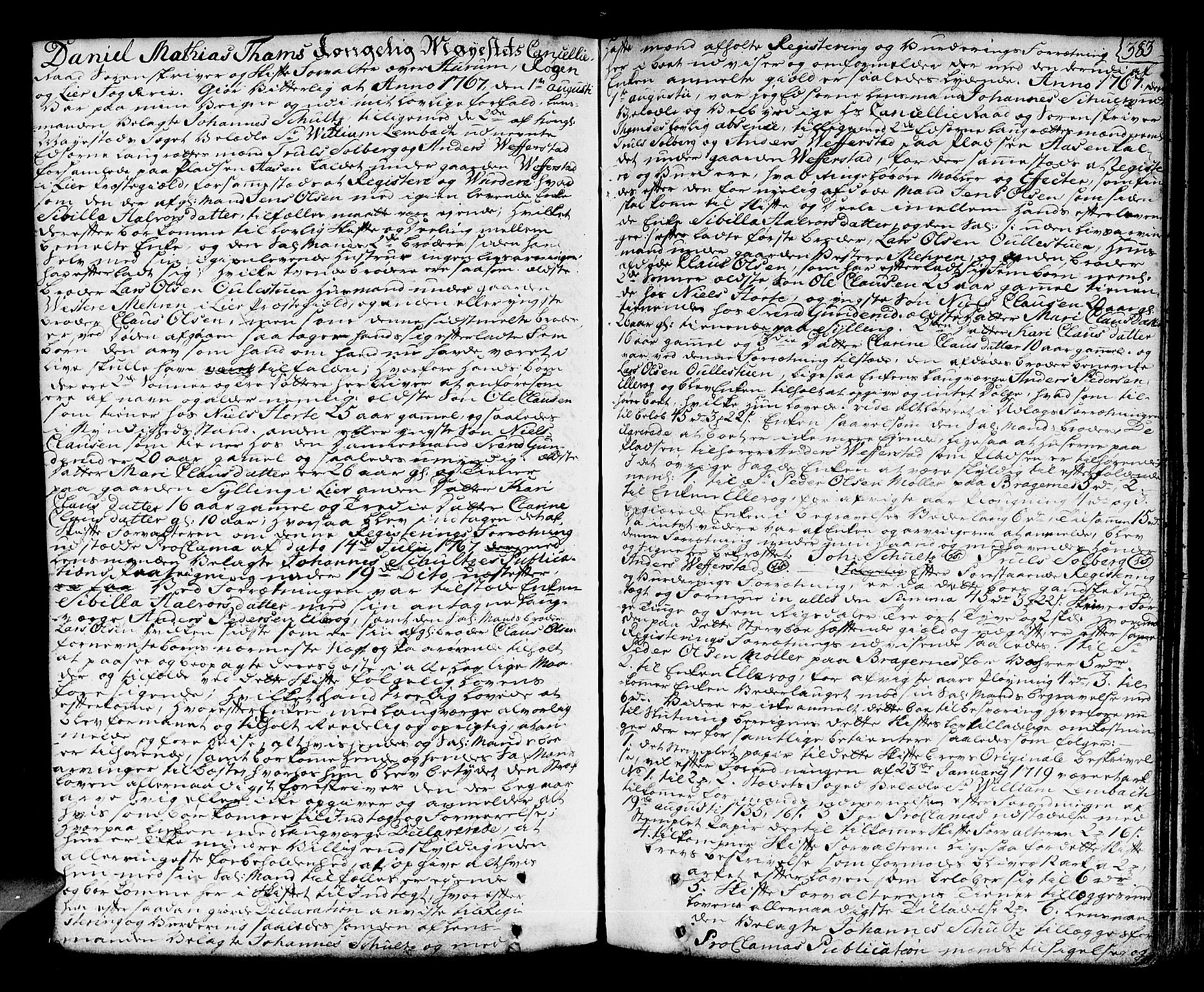 Lier, Røyken og Hurum sorenskriveri, AV/SAKO-A-89/H/Hc/L0005: Skifteprotokoll, 1760-1774, s. 382b-383a