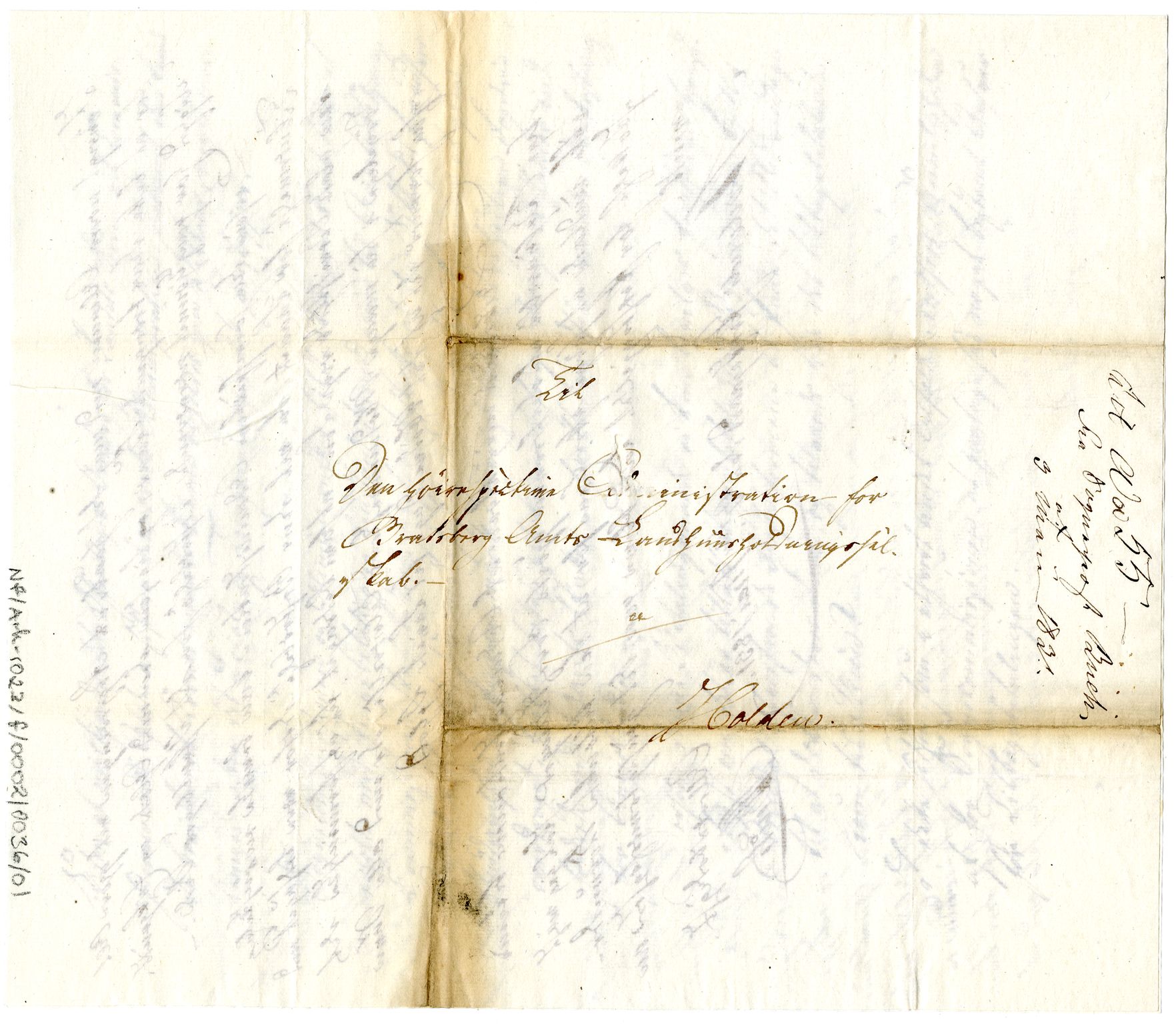 Diderik Maria Aalls brevsamling, NF/Ark-1023/F/L0002: D.M. Aalls brevsamling. B - C, 1799-1889, s. 195