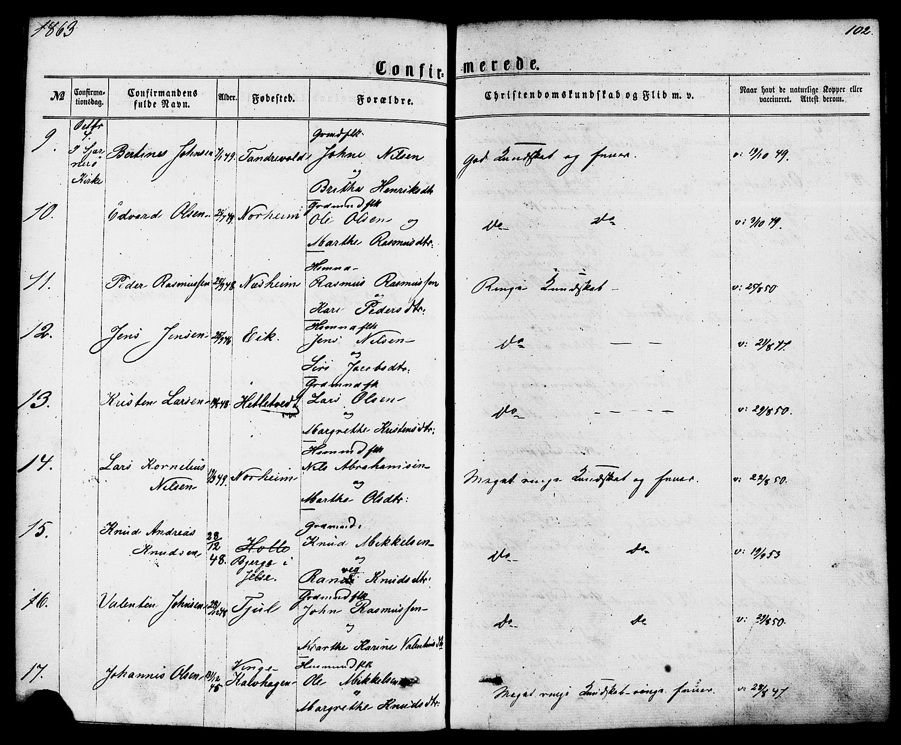 Nedstrand sokneprestkontor, AV/SAST-A-101841/01/IV: Ministerialbok nr. A 10, 1861-1887, s. 102
