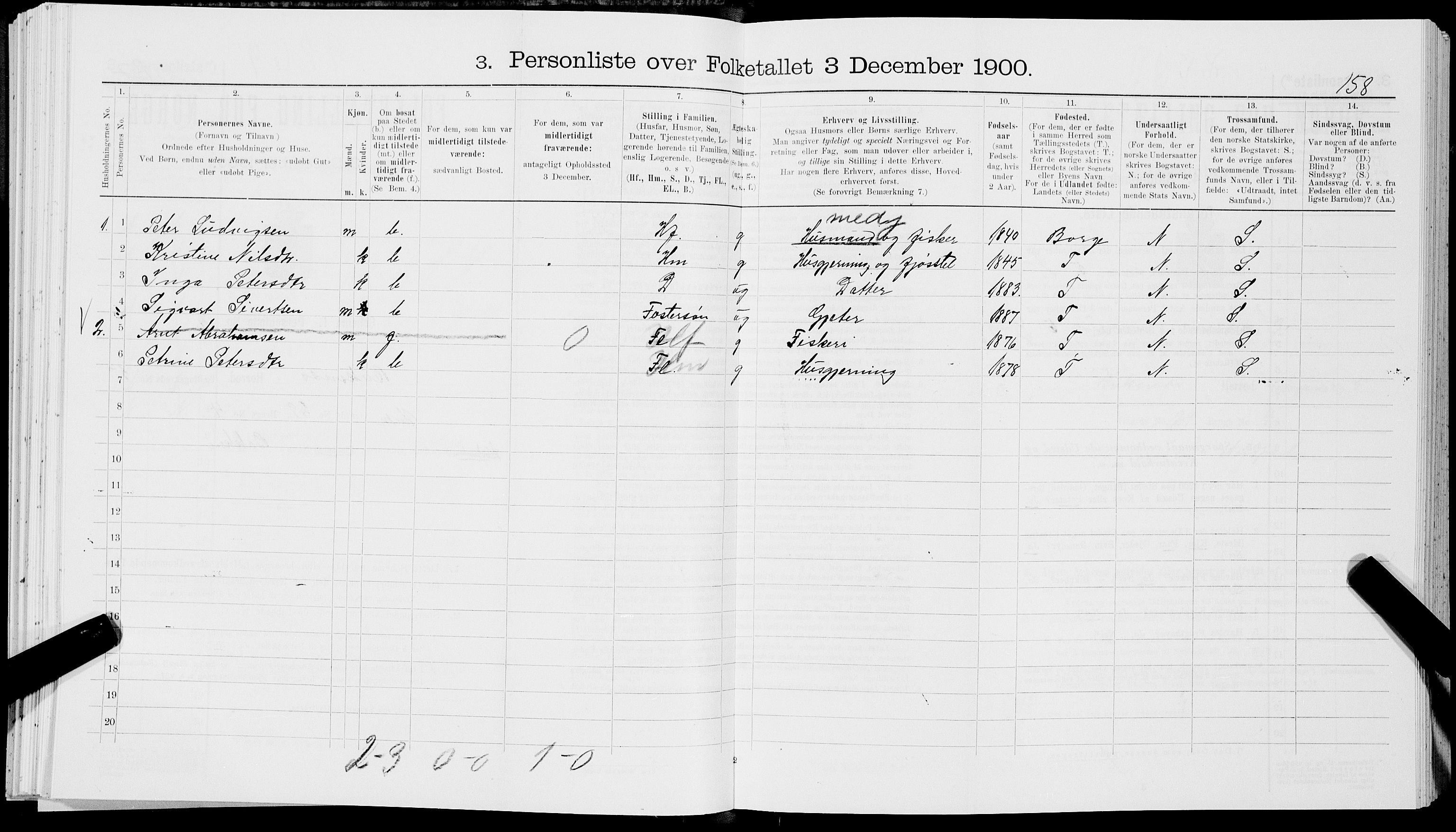 SAT, Folketelling 1900 for 1860 Buksnes herred, 1900, s. 625