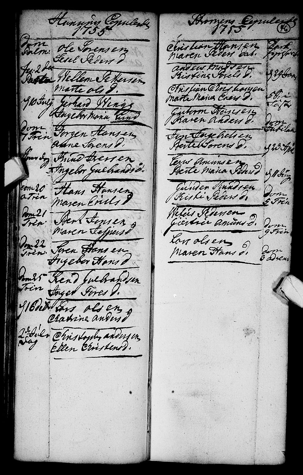 Hurum kirkebøker, AV/SAKO-A-229/F/Fa/L0003: Ministerialbok nr. 3, 1733-1757, s. 46