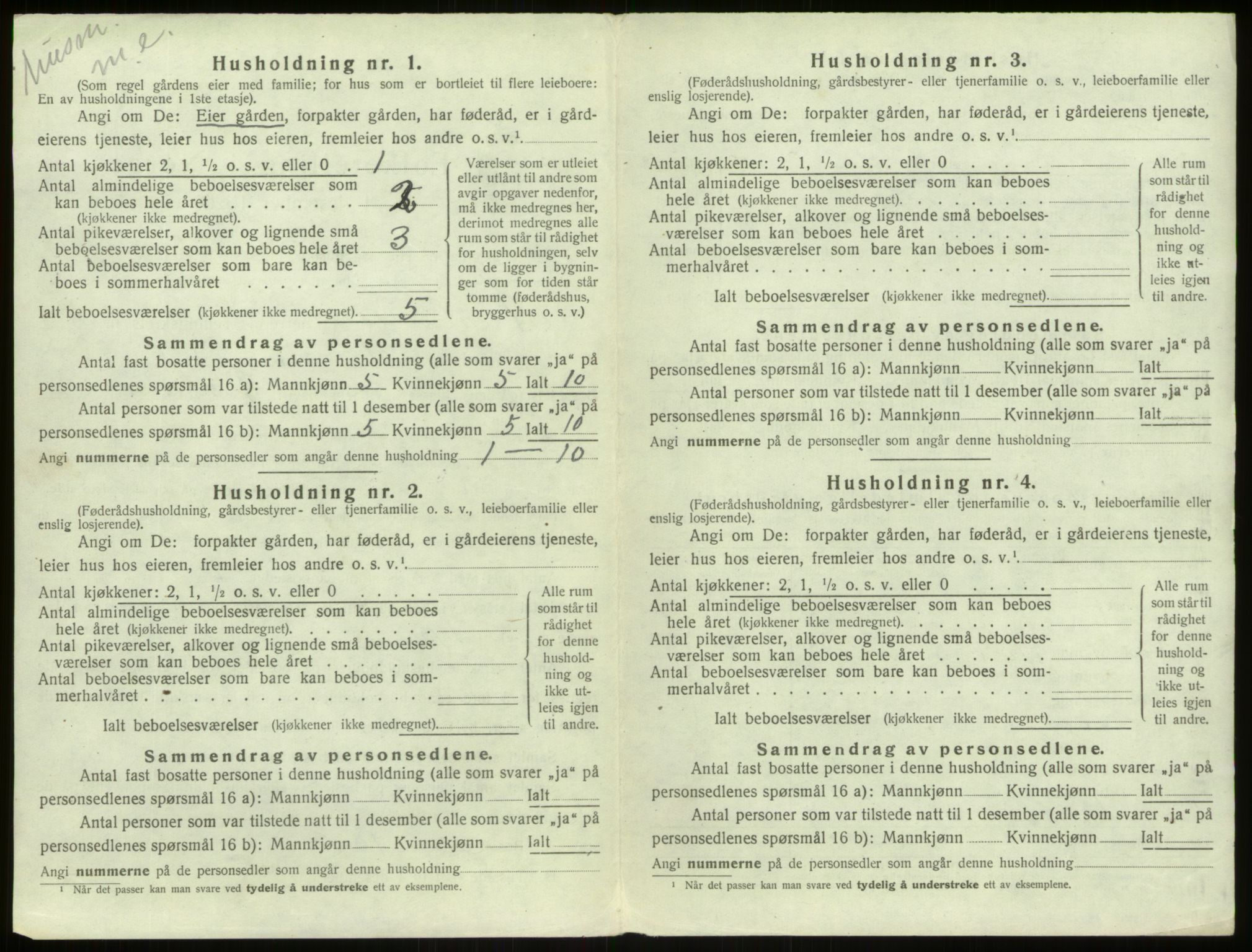 SAB, Folketelling 1920 for 1421 Aurland herred, 1920, s. 406