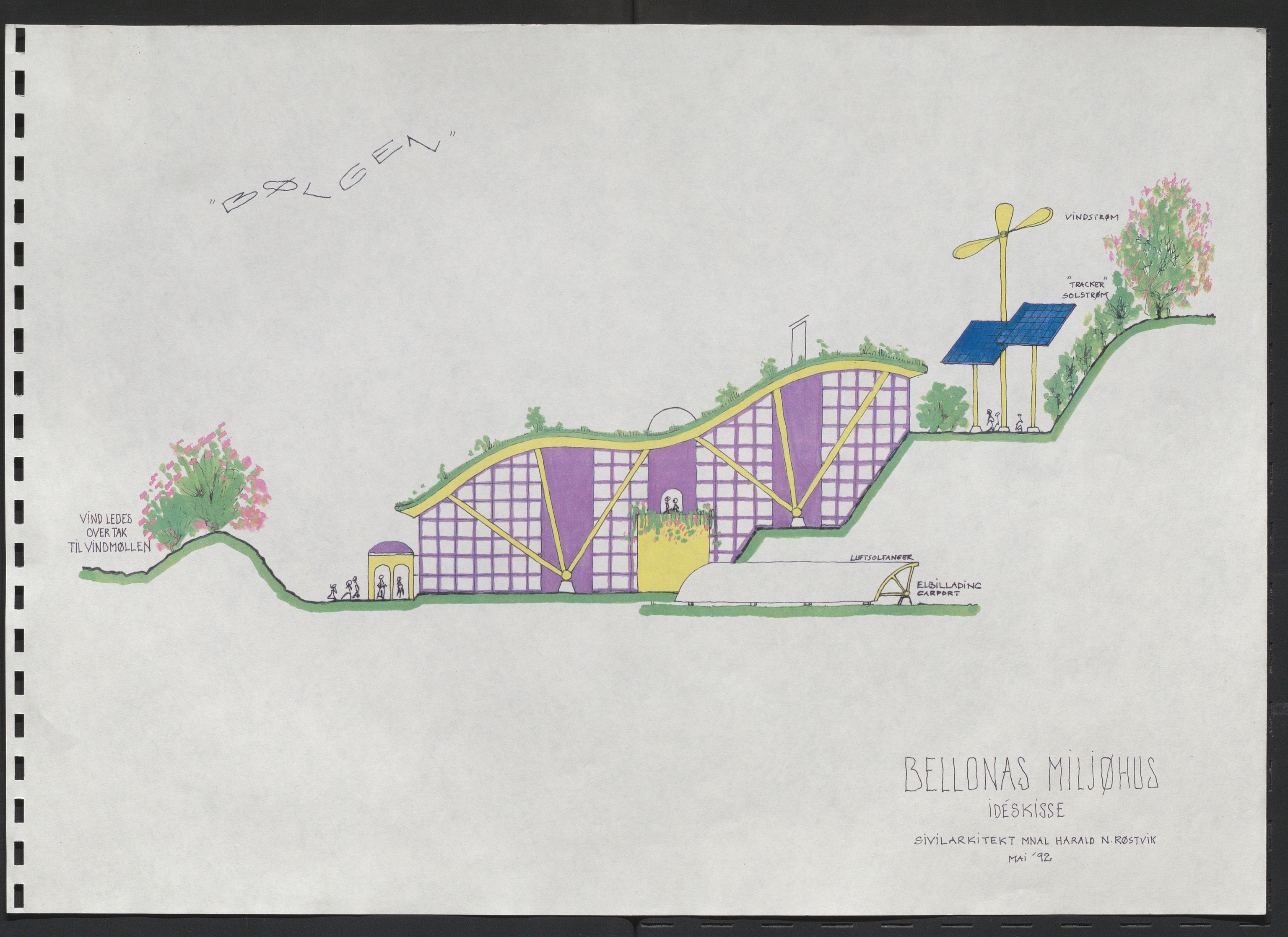 Pa 0858 - Harald N. Røstvik, AV/SAST-A-102660/E/Ea/L0047: Items - Drawings and leaflets, 1992, s. 2