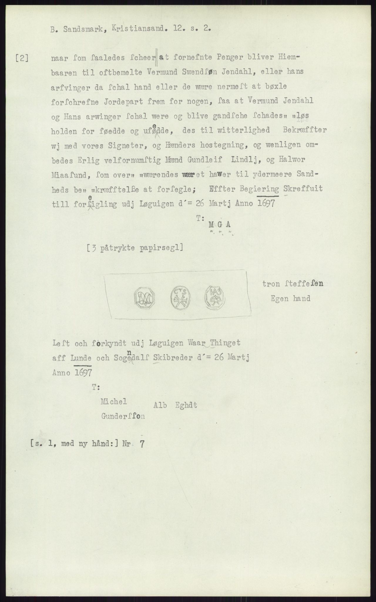 Samlinger til kildeutgivelse, Diplomavskriftsamlingen, AV/RA-EA-4053/H/Ha, s. 2672