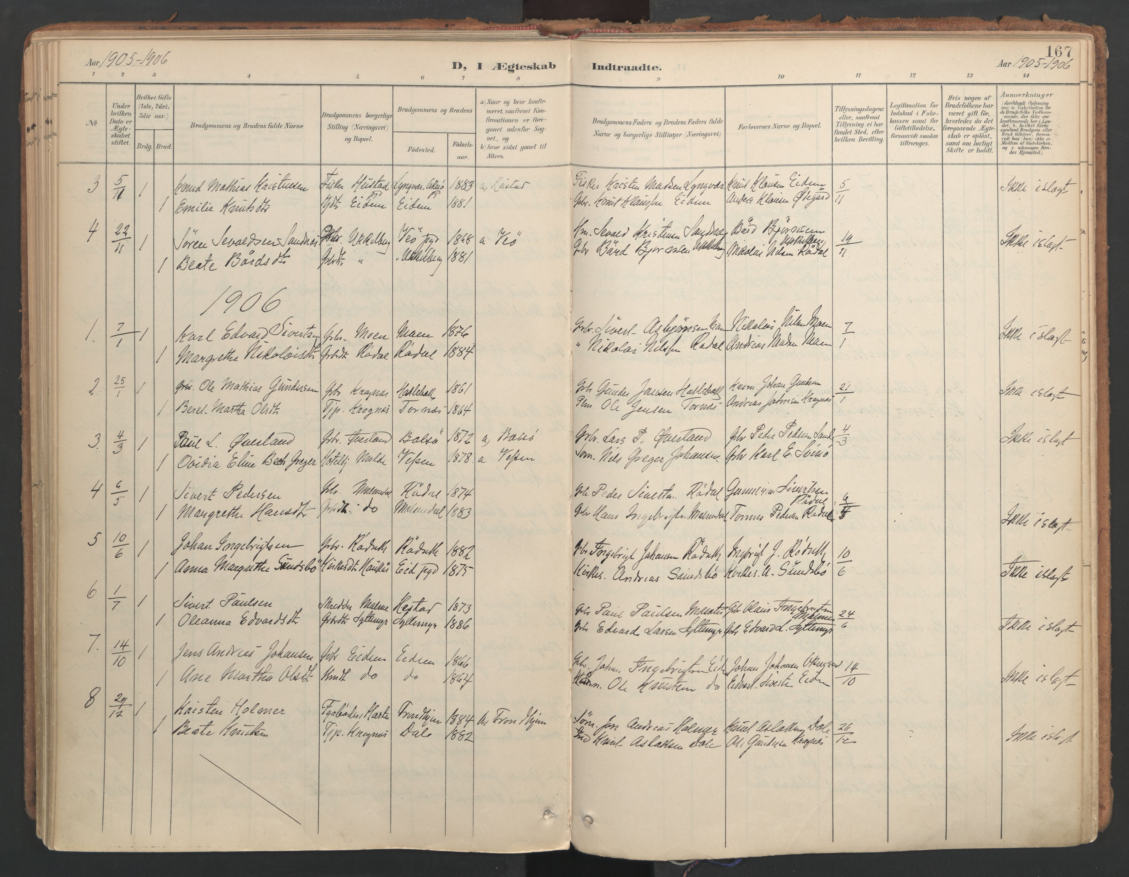 Ministerialprotokoller, klokkerbøker og fødselsregistre - Møre og Romsdal, AV/SAT-A-1454/564/L0741: Ministerialbok nr. 564A02, 1900-1976, s. 167