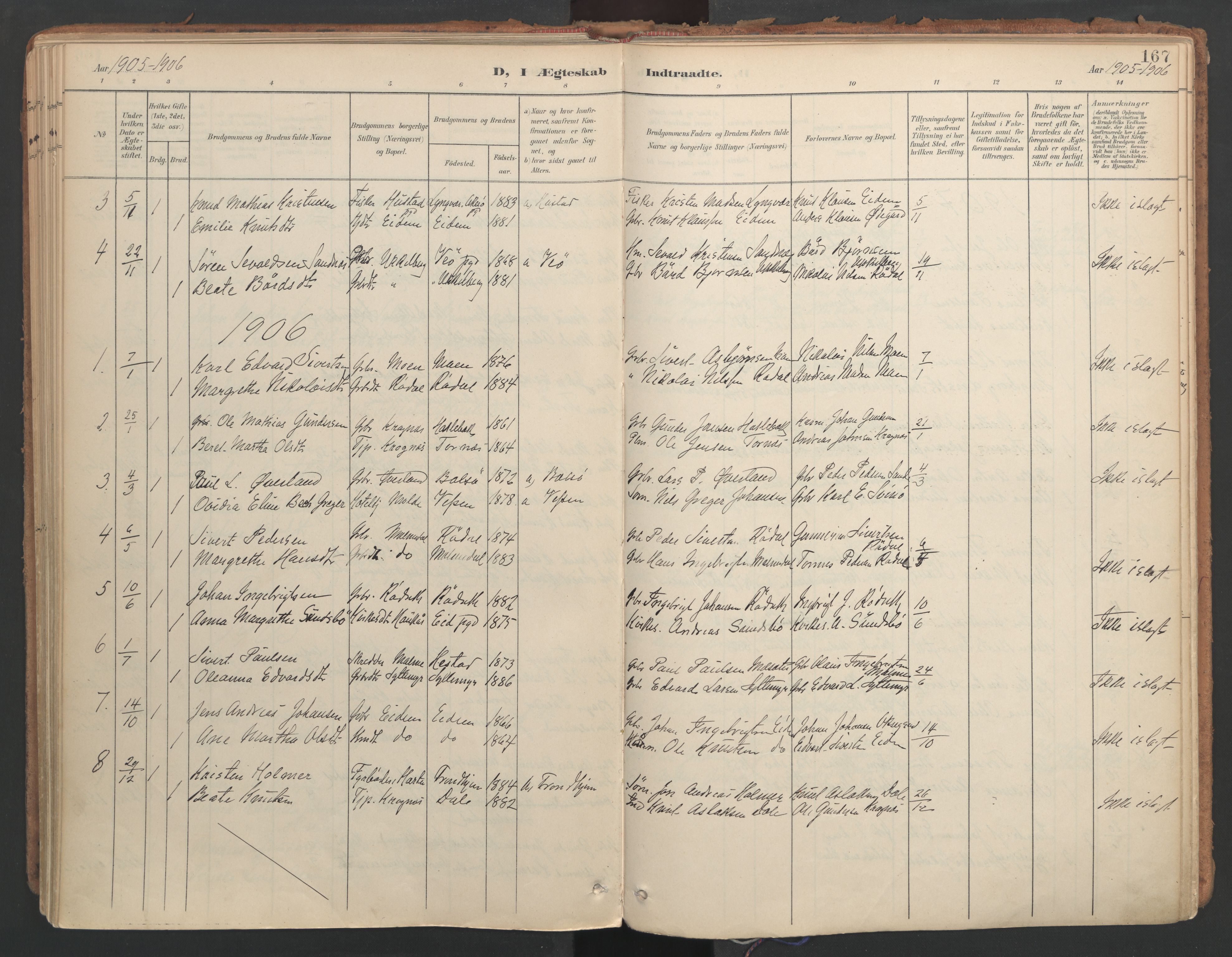 Ministerialprotokoller, klokkerbøker og fødselsregistre - Møre og Romsdal, SAT/A-1454/564/L0741: Ministerialbok nr. 564A02, 1900-1976, s. 167