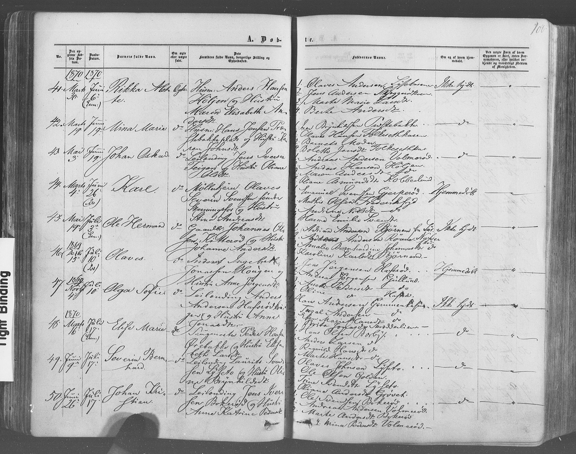 Idd prestekontor Kirkebøker, AV/SAO-A-10911/F/Fc/L0005: Ministerialbok nr. III 5, 1861-1877, s. 108