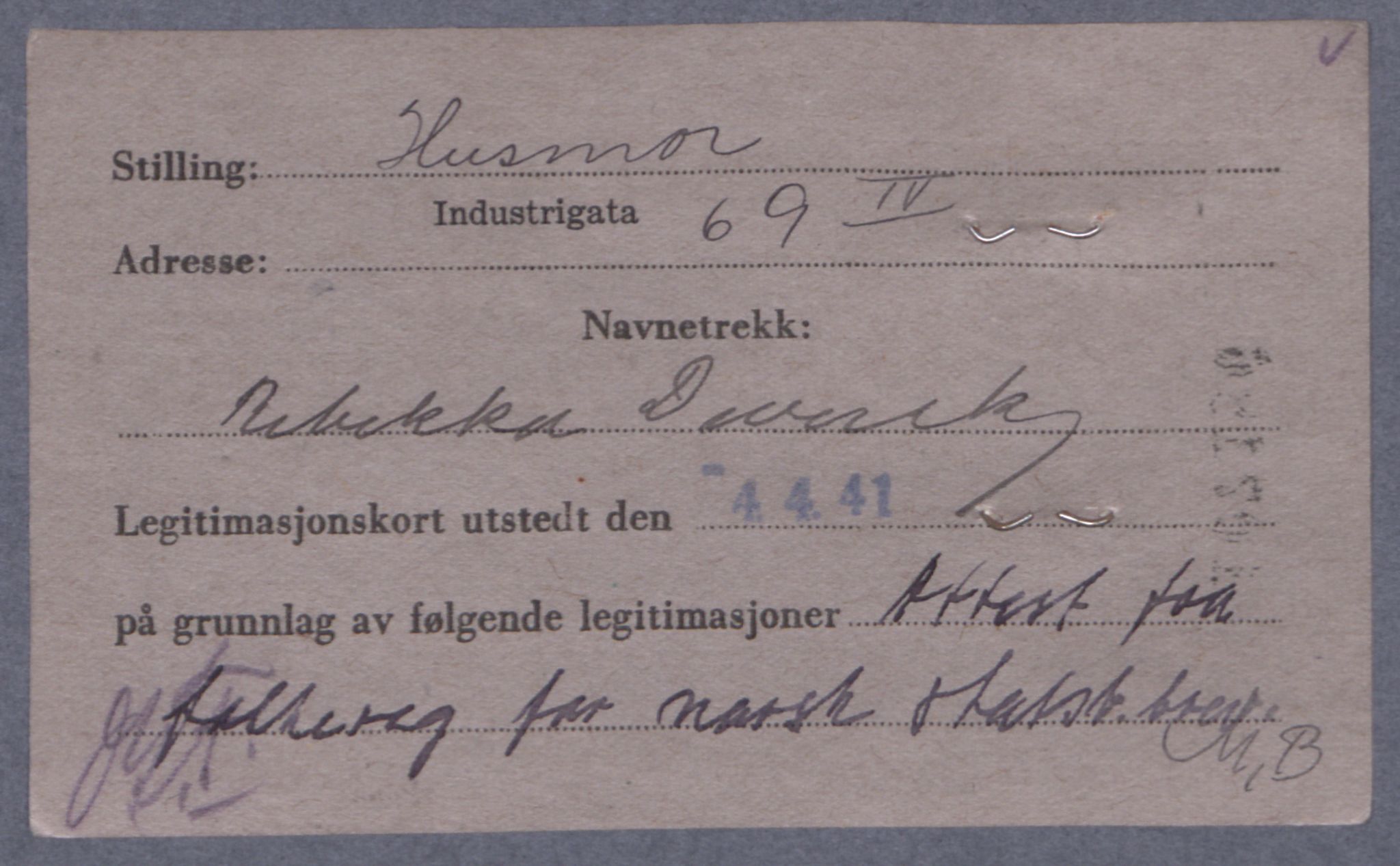 Sosialdepartementet, Våre Falne, RA/S-1708/E/Ee/L0021A: Fotografier av jøder på legitimasjonskort (1941-42), 1941-1942, s. 88