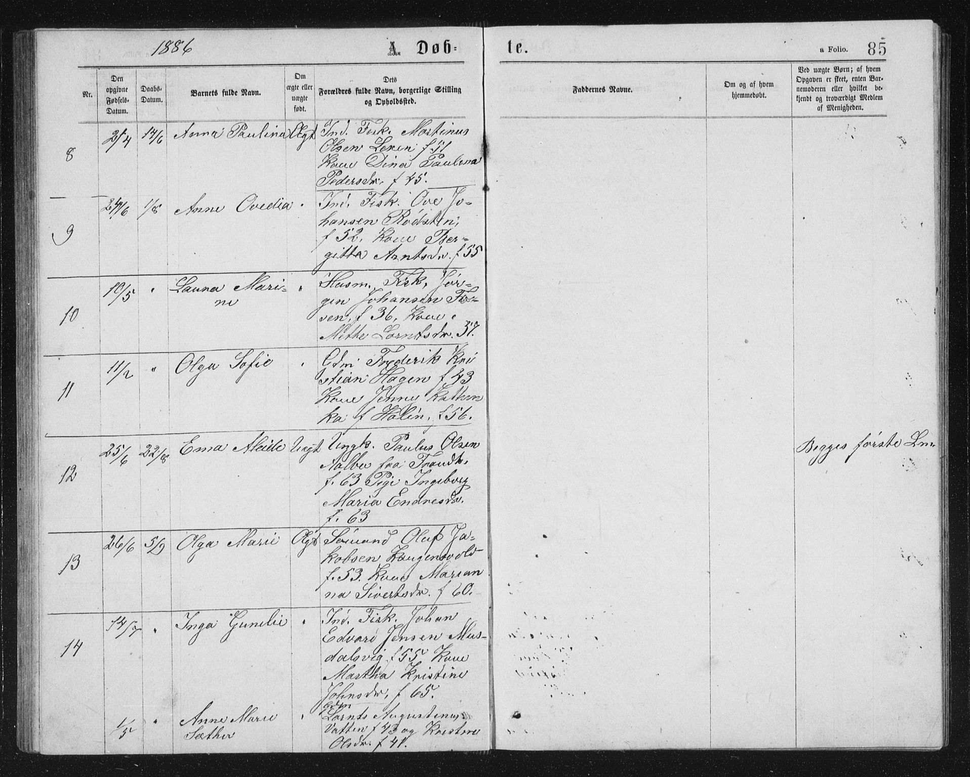 Ministerialprotokoller, klokkerbøker og fødselsregistre - Sør-Trøndelag, AV/SAT-A-1456/662/L0756: Klokkerbok nr. 662C01, 1869-1891, s. 85