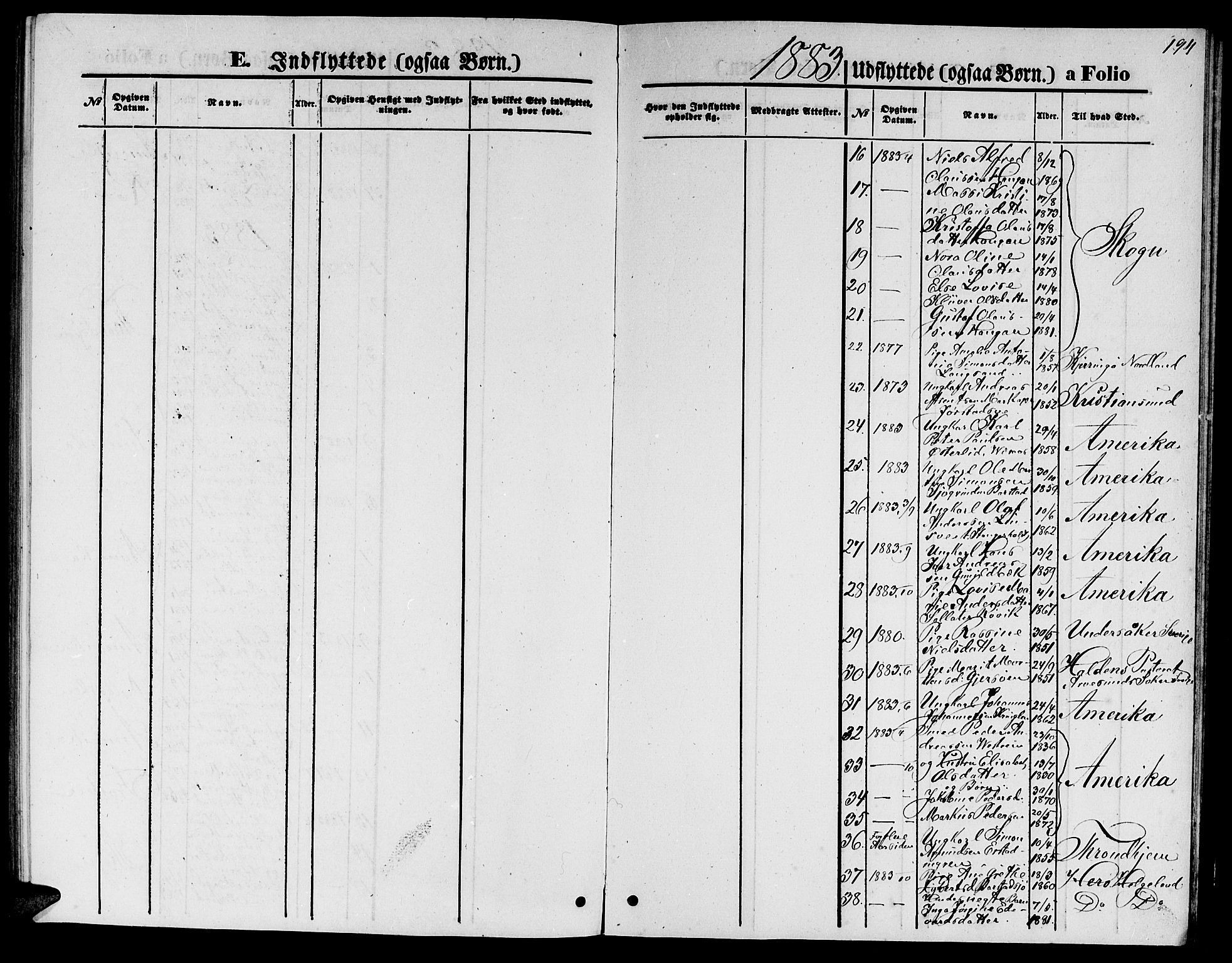 Ministerialprotokoller, klokkerbøker og fødselsregistre - Nord-Trøndelag, SAT/A-1458/722/L0225: Klokkerbok nr. 722C01, 1871-1888, s. 194