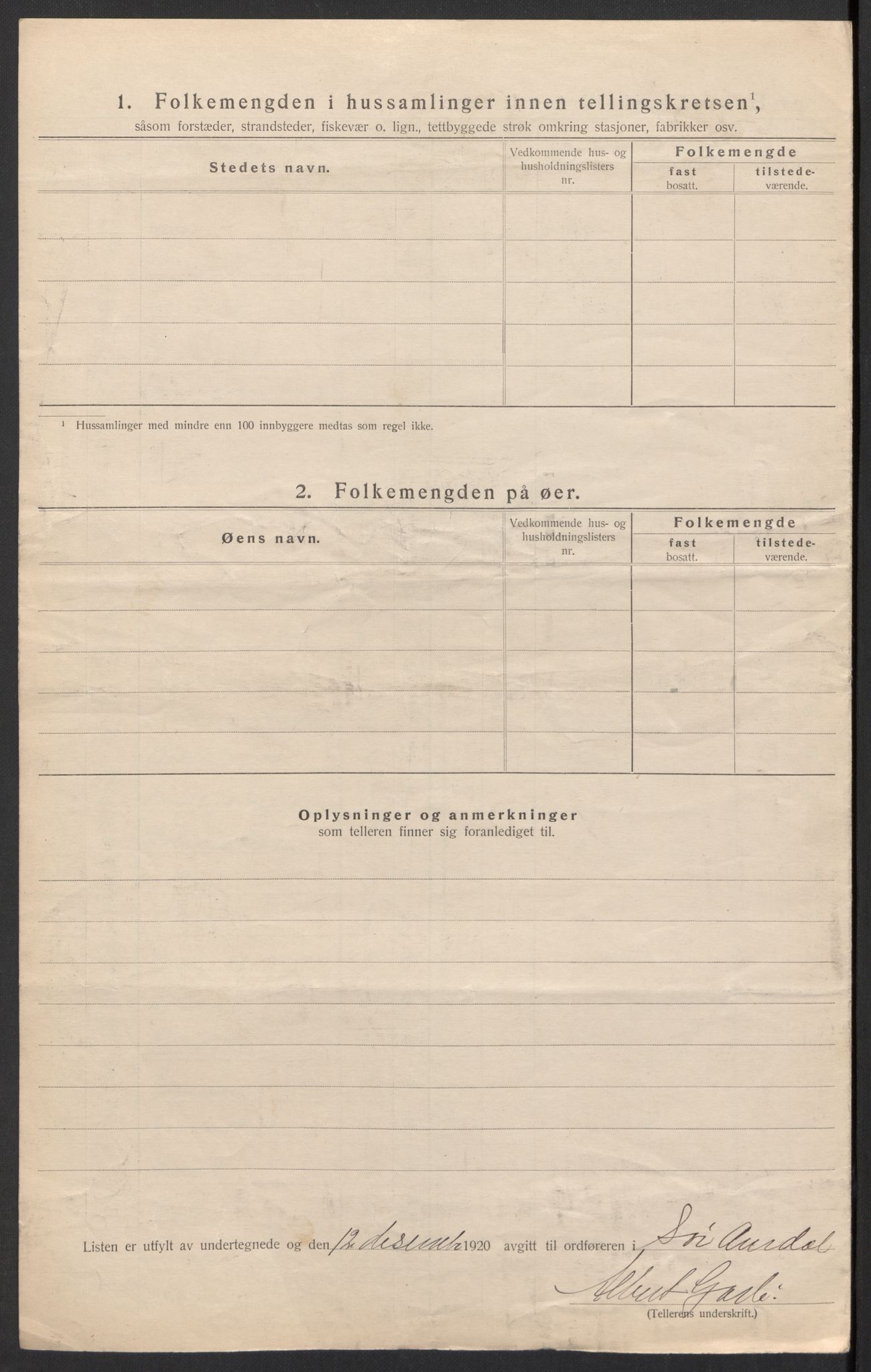 SAH, Folketelling 1920 for 0540 Sør-Aurdal herred, 1920, s. 33