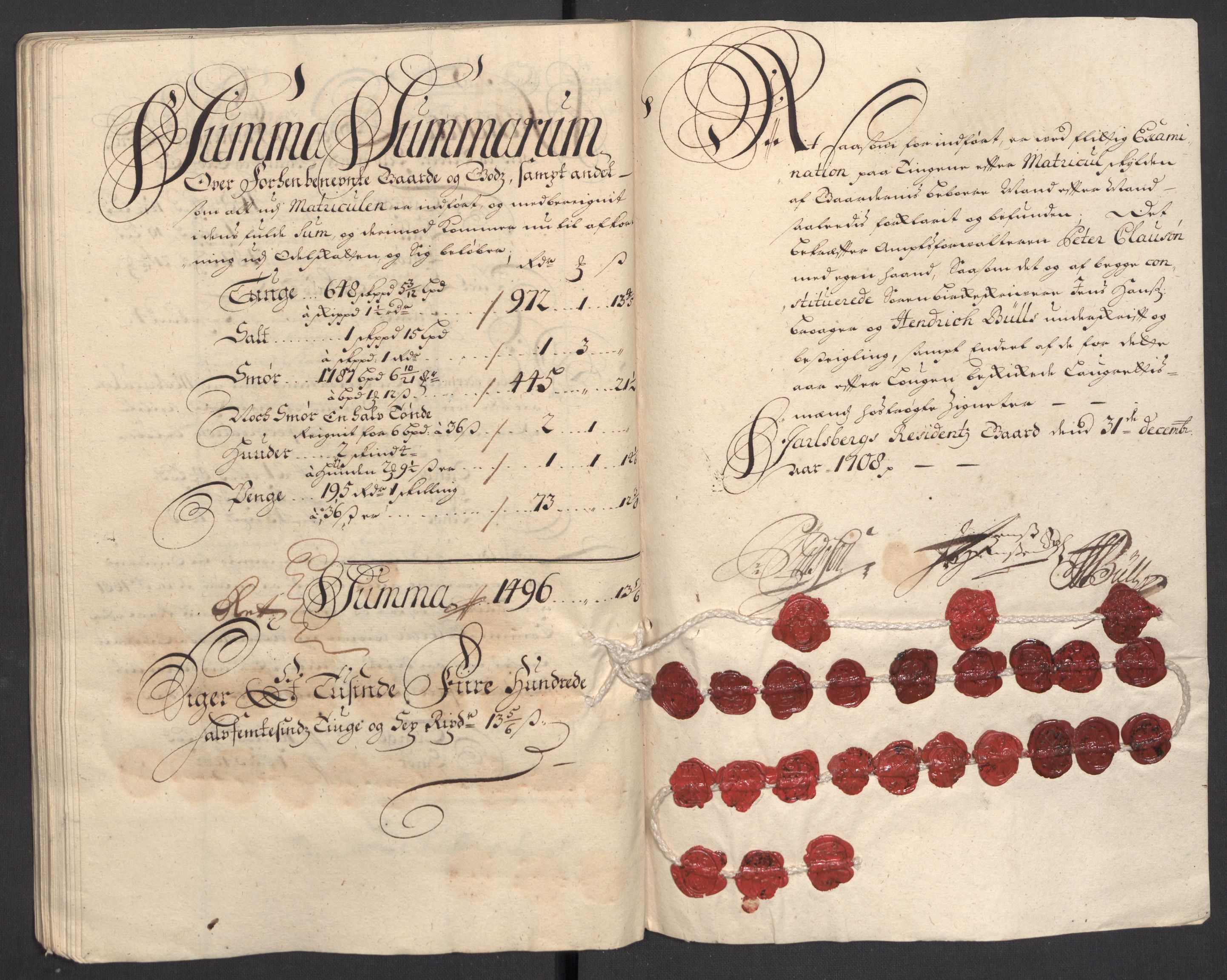 Rentekammeret inntil 1814, Reviderte regnskaper, Fogderegnskap, RA/EA-4092/R32/L1873: Fogderegnskap Jarlsberg grevskap, 1708, s. 247