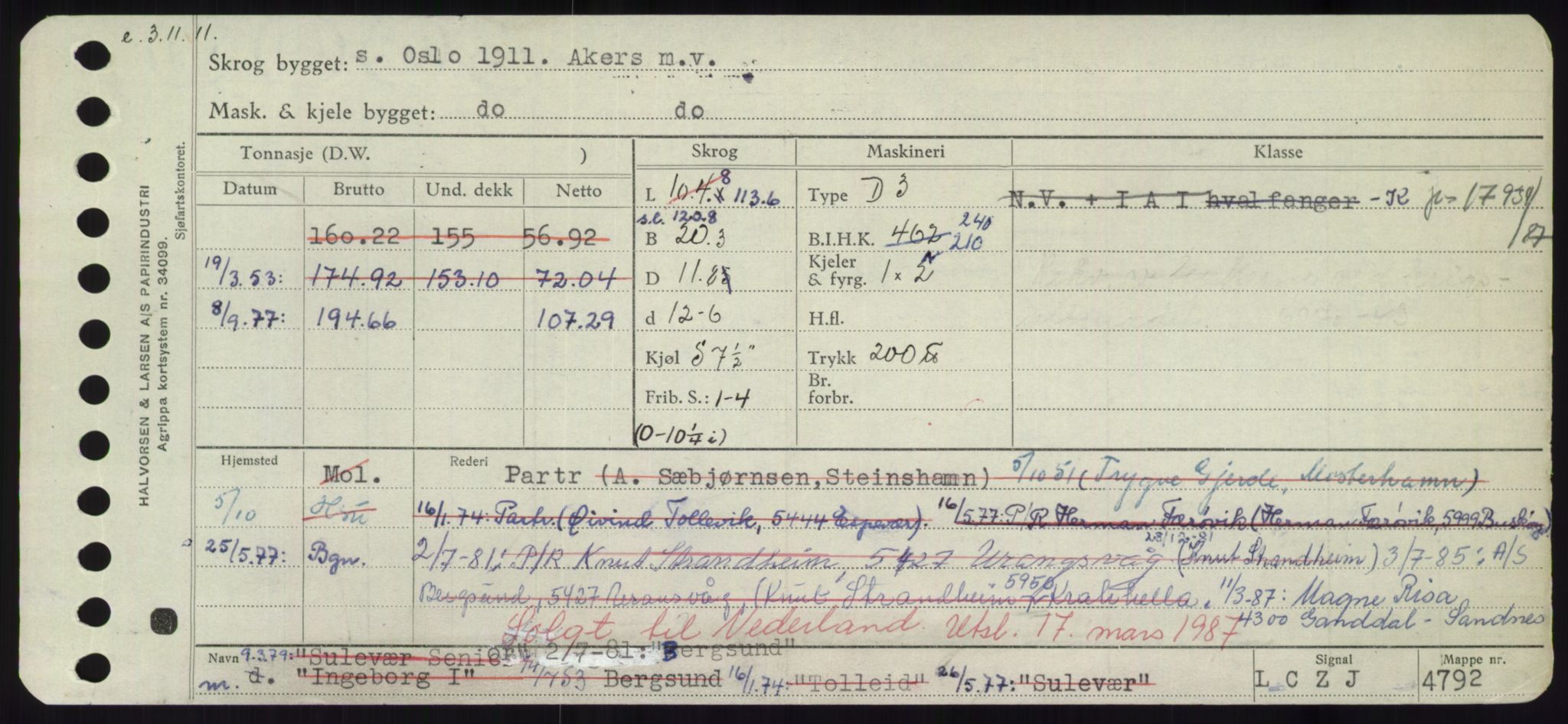 Sjøfartsdirektoratet med forløpere, Skipsmålingen, AV/RA-S-1627/H/Hd/L0003: Fartøy, B-Bev, s. 831