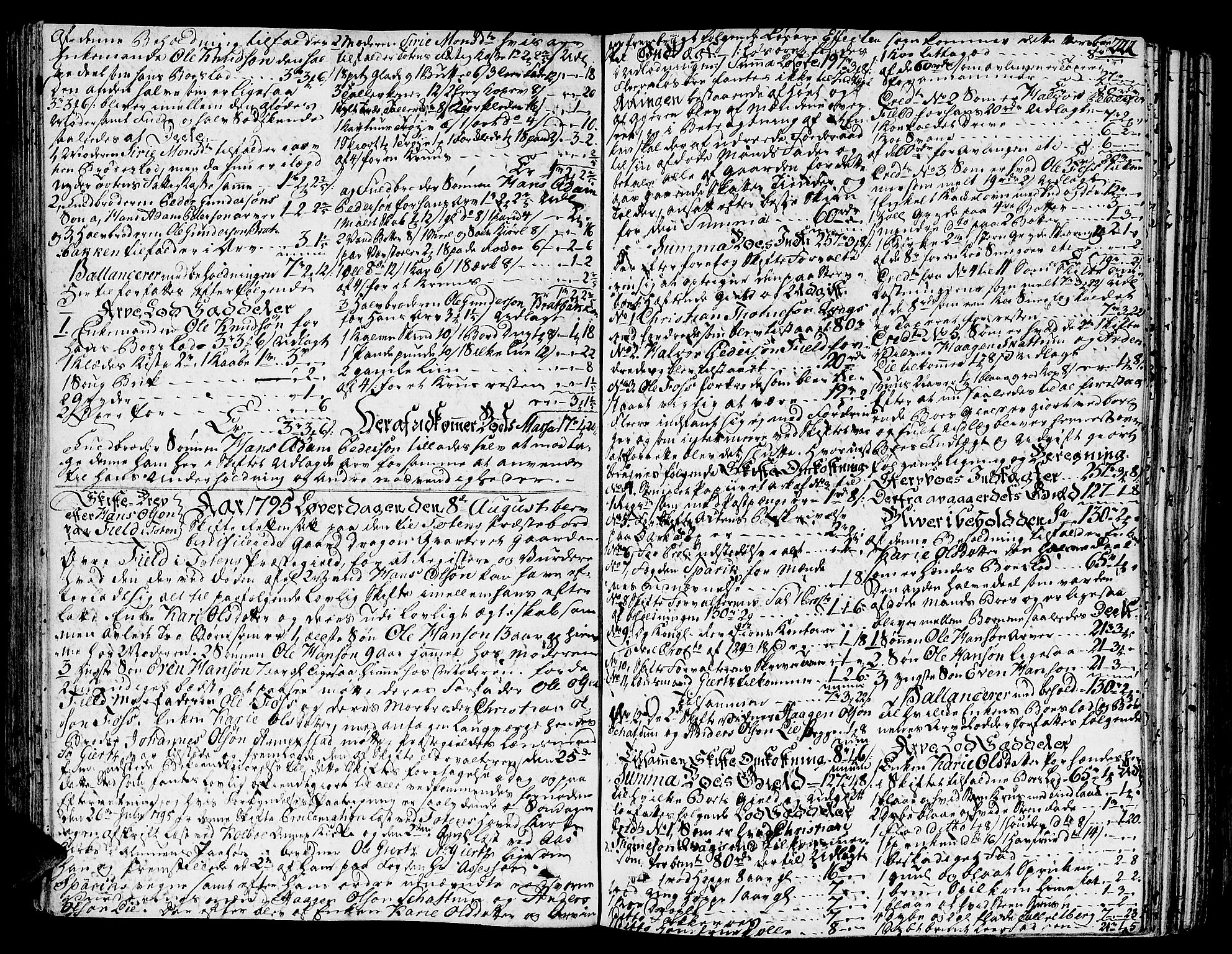 Toten tingrett, AV/SAH-TING-006/J/Ja/L0012: Skifteprotokoll, 1791-1810, s. 221b-222a