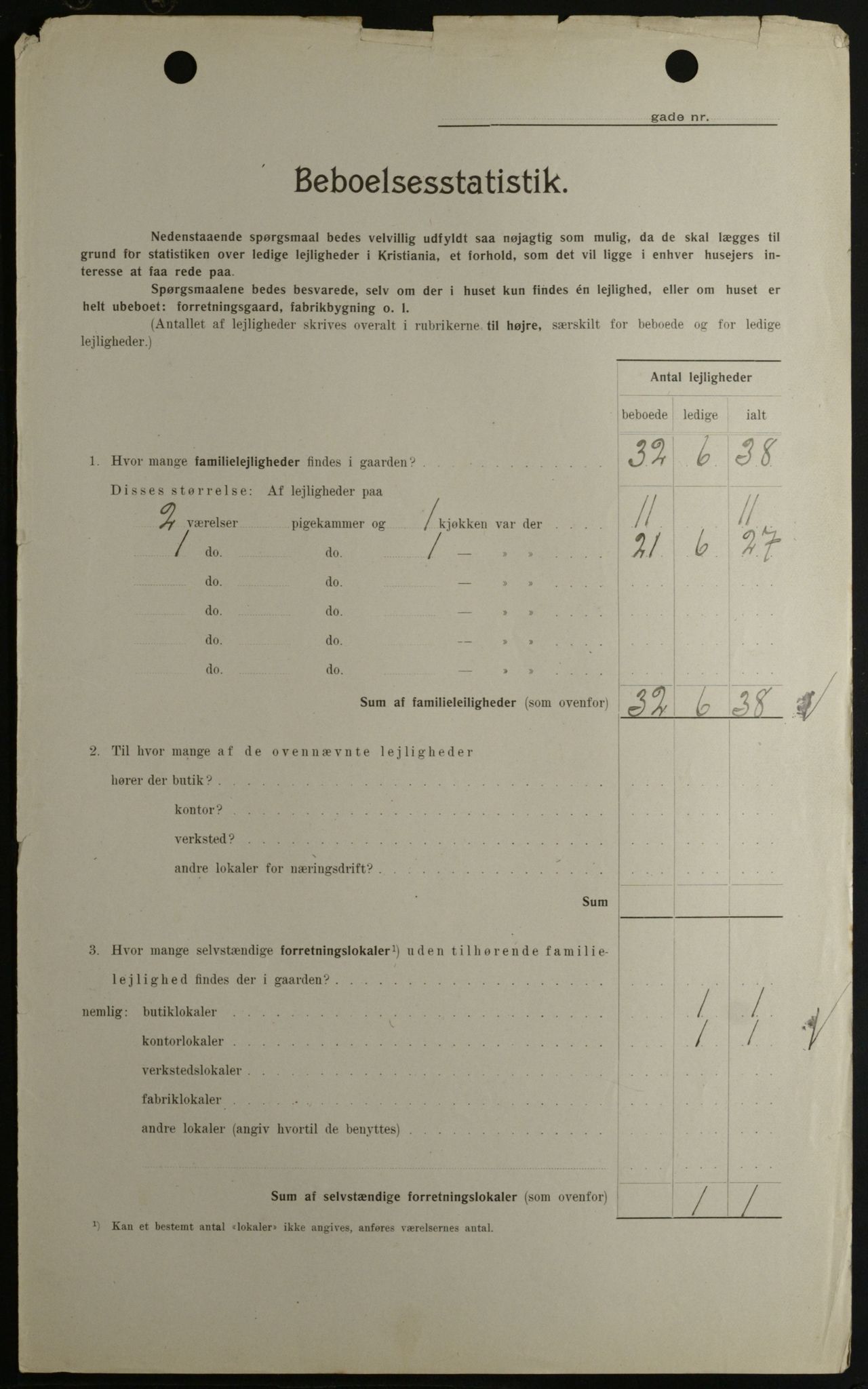 OBA, Kommunal folketelling 1.2.1908 for Kristiania kjøpstad, 1908, s. 115905