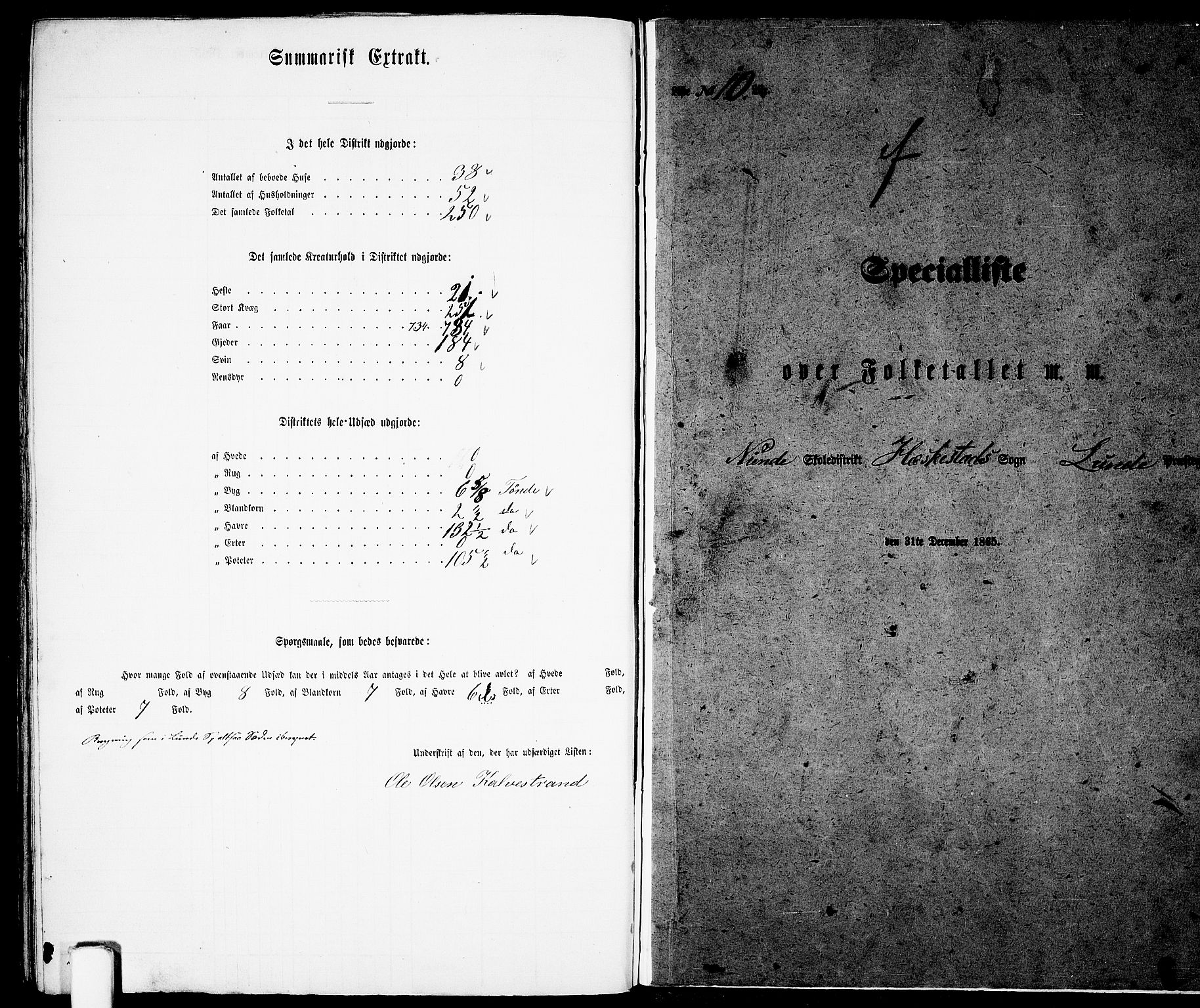 RA, Folketelling 1865 for 1112P Lund prestegjeld, 1865, s. 107