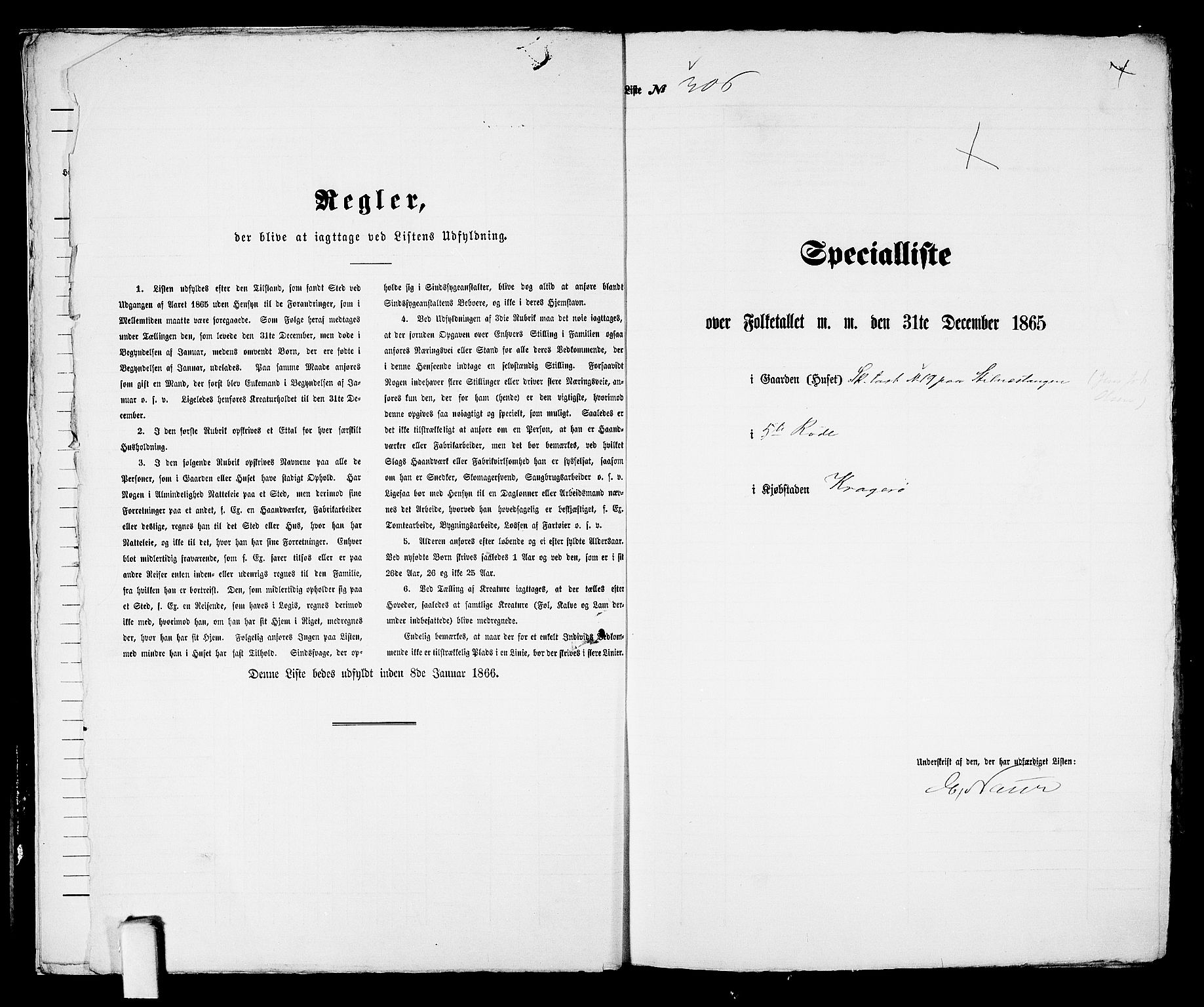 RA, Folketelling 1865 for 0801B Kragerø prestegjeld, Kragerø kjøpstad, 1865, s. 626