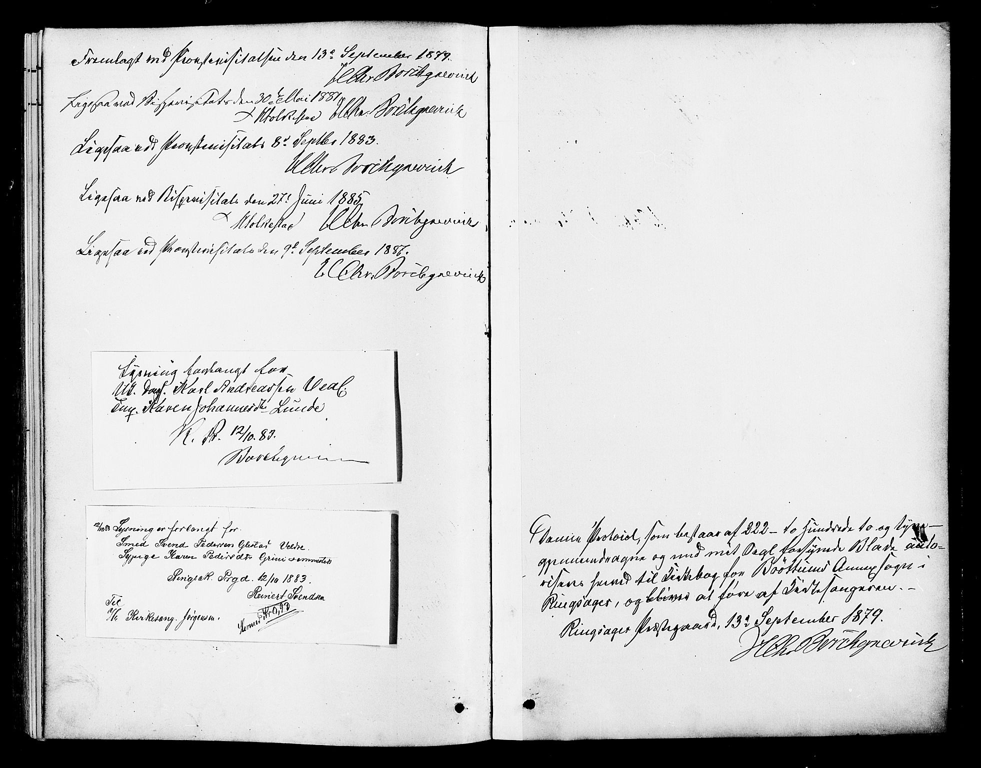 Ringsaker prestekontor, SAH/PREST-014/L/La/L0010: Klokkerbok nr. 10, 1879-1890