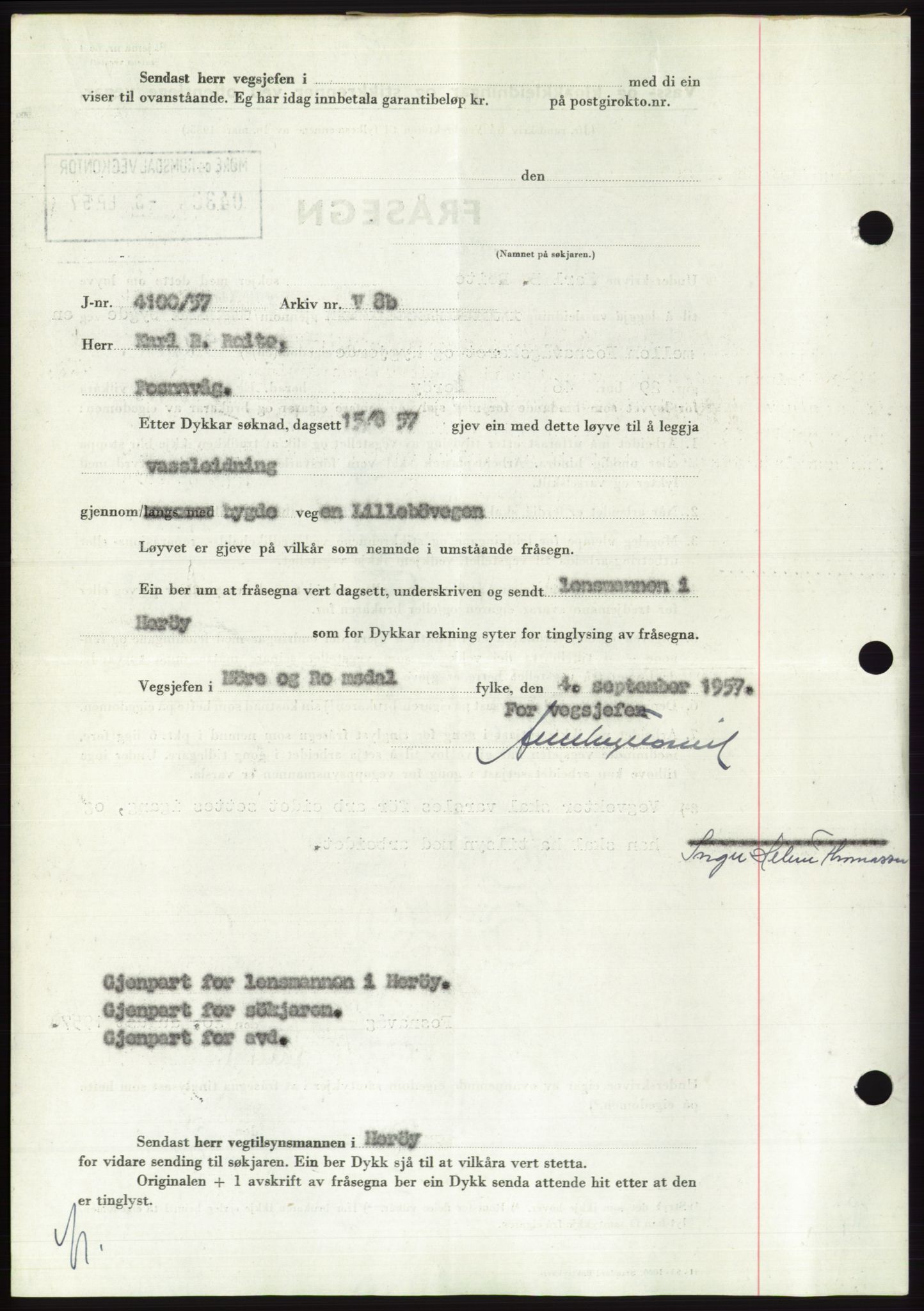 Søre Sunnmøre sorenskriveri, AV/SAT-A-4122/1/2/2C/L0108: Pantebok nr. 34A, 1957-1958, Dagboknr: 2659/1957