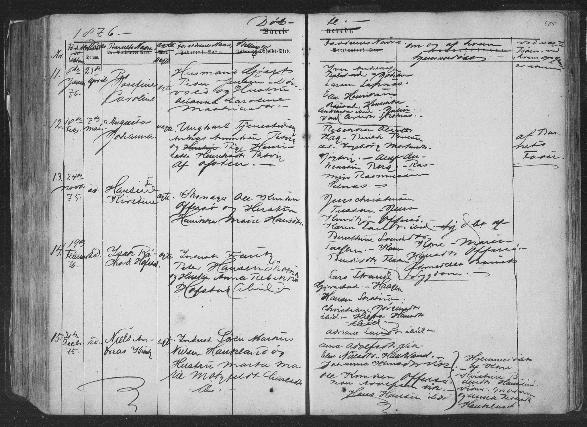 Ministerialprotokoller, klokkerbøker og fødselsregistre - Nordland, AV/SAT-A-1459/881/L1165: Klokkerbok nr. 881C02, 1854-1876, s. 505