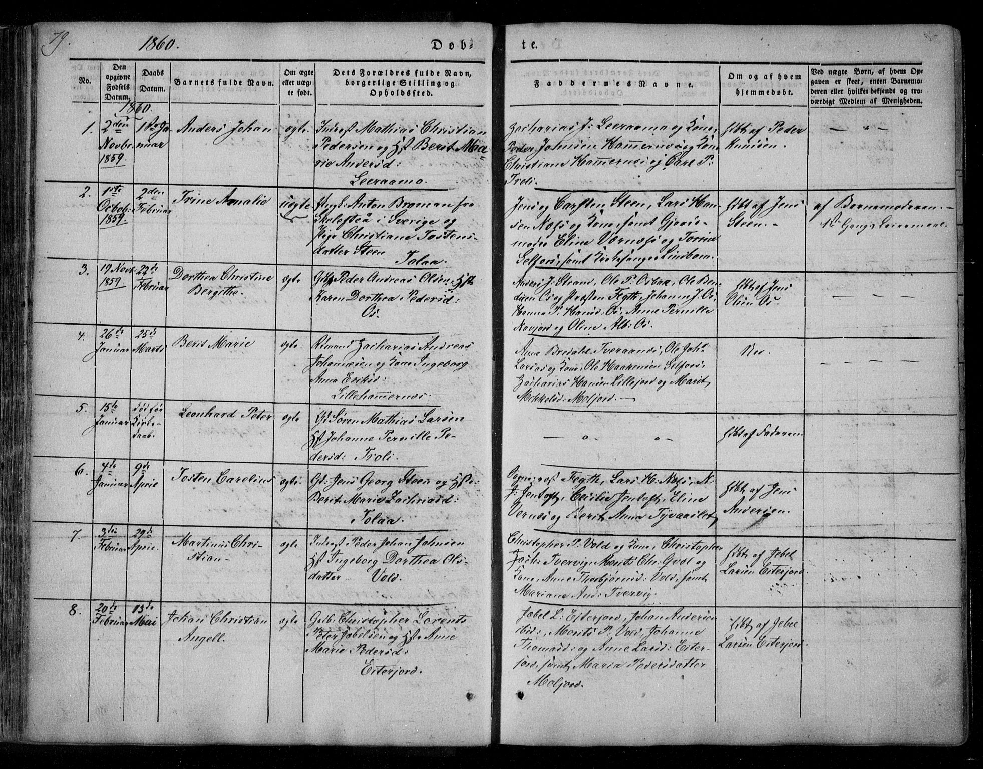 Ministerialprotokoller, klokkerbøker og fødselsregistre - Nordland, AV/SAT-A-1459/846/L0644: Ministerialbok nr. 846A02, 1837-1872, s. 79
