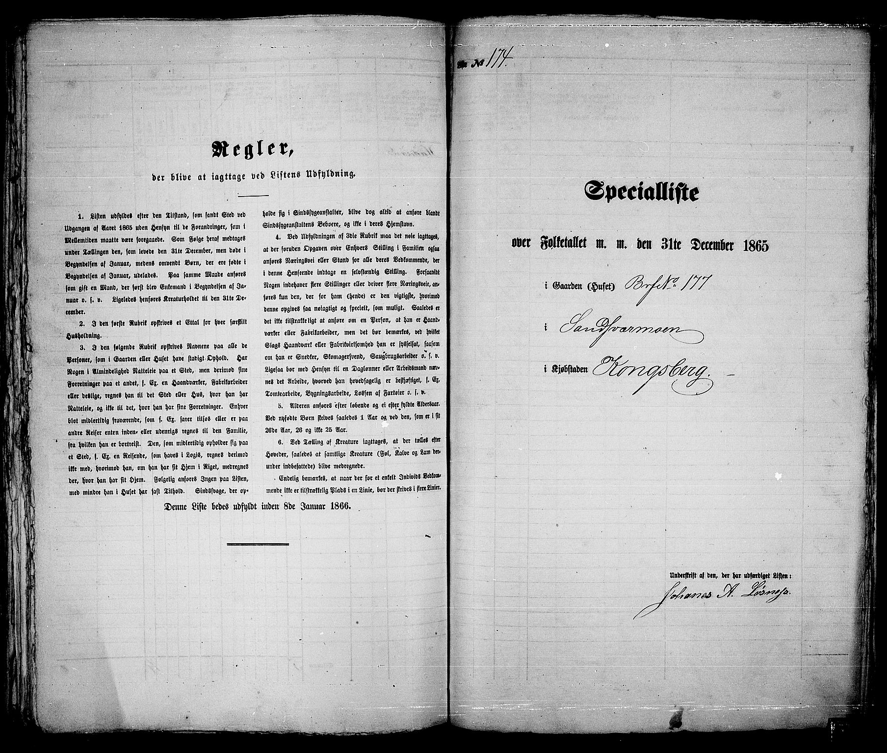 RA, Folketelling 1865 for 0604B Kongsberg prestegjeld, Kongsberg kjøpstad, 1865, s. 360