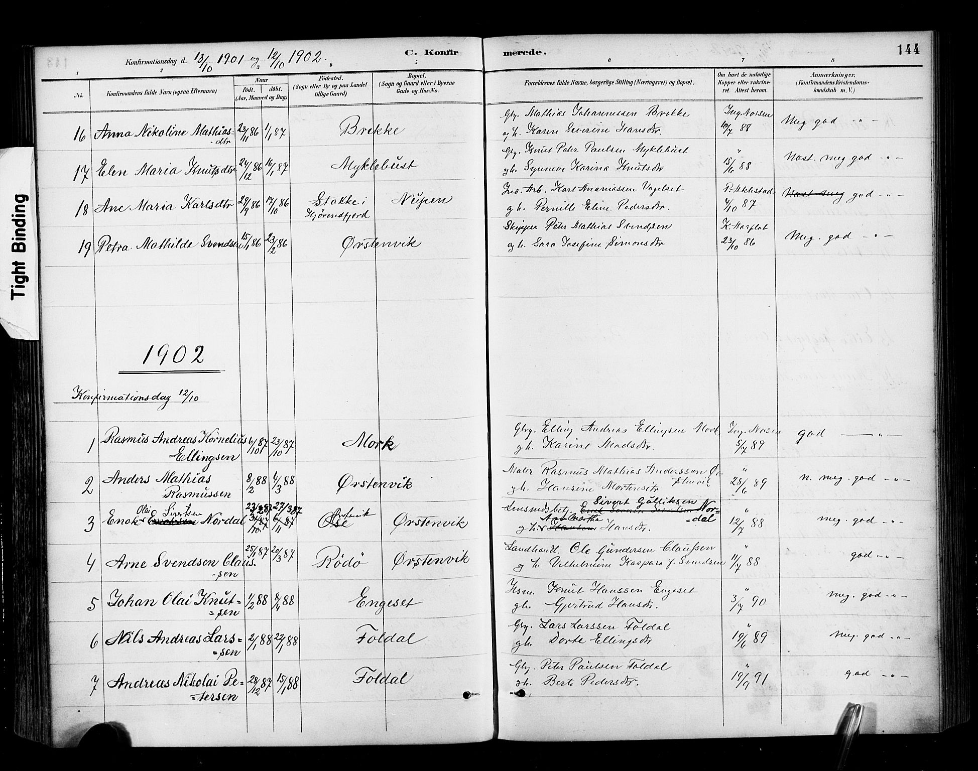 Ministerialprotokoller, klokkerbøker og fødselsregistre - Møre og Romsdal, AV/SAT-A-1454/513/L0177: Ministerialbok nr. 513A04, 1890-1906, s. 144