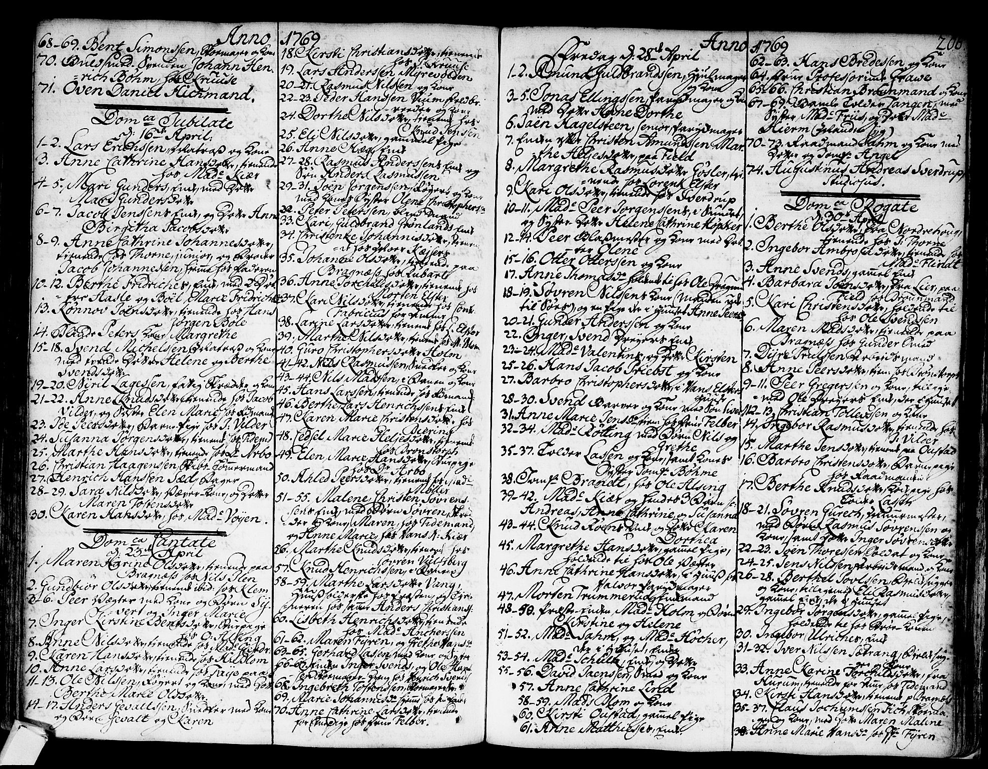 Strømsø kirkebøker, SAKO/A-246/F/Fa/L0008: Ministerialbok nr. I 8, 1748-1774, s. 206