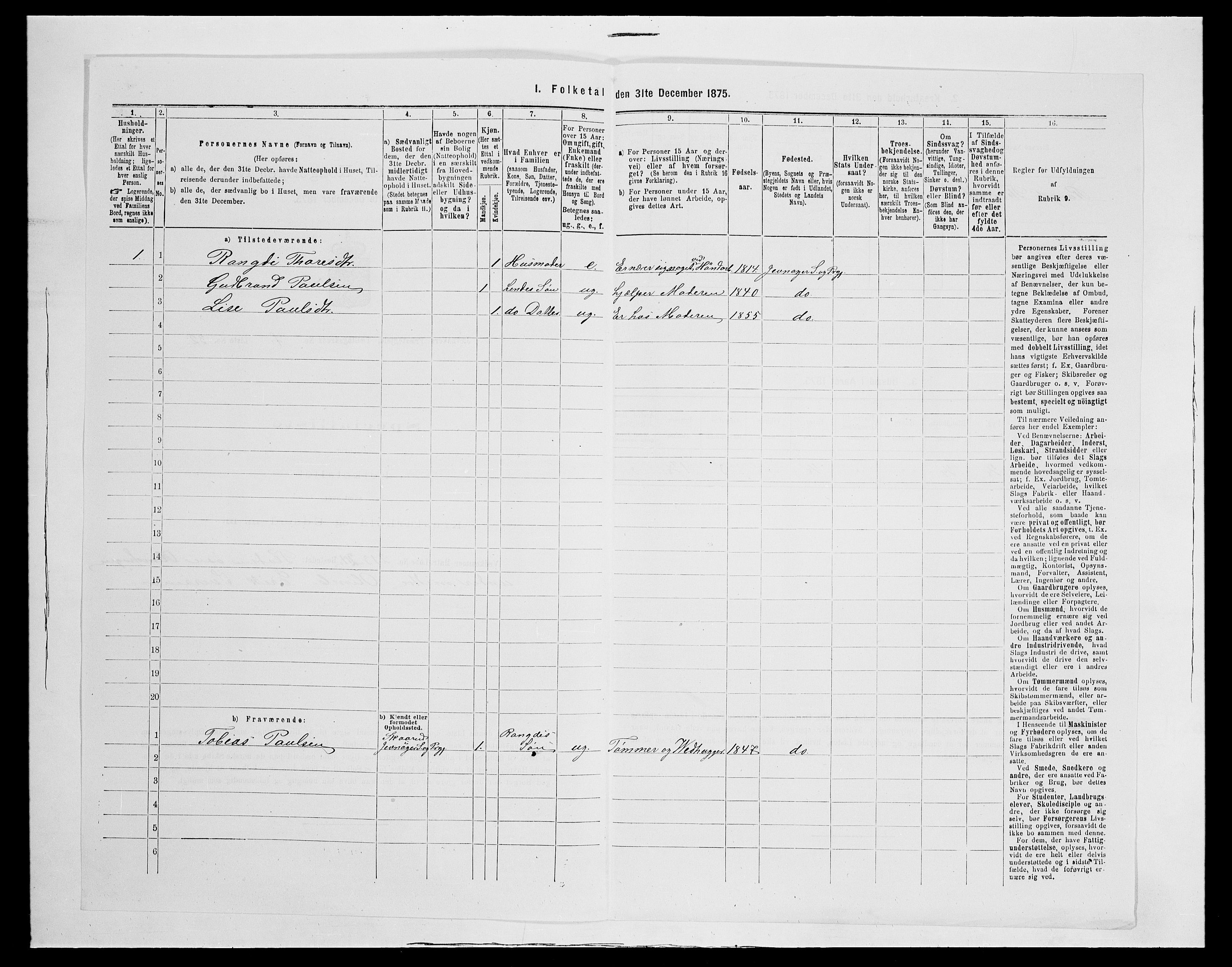 SAH, Folketelling 1875 for 0532P Jevnaker prestegjeld, 1875, s. 1221