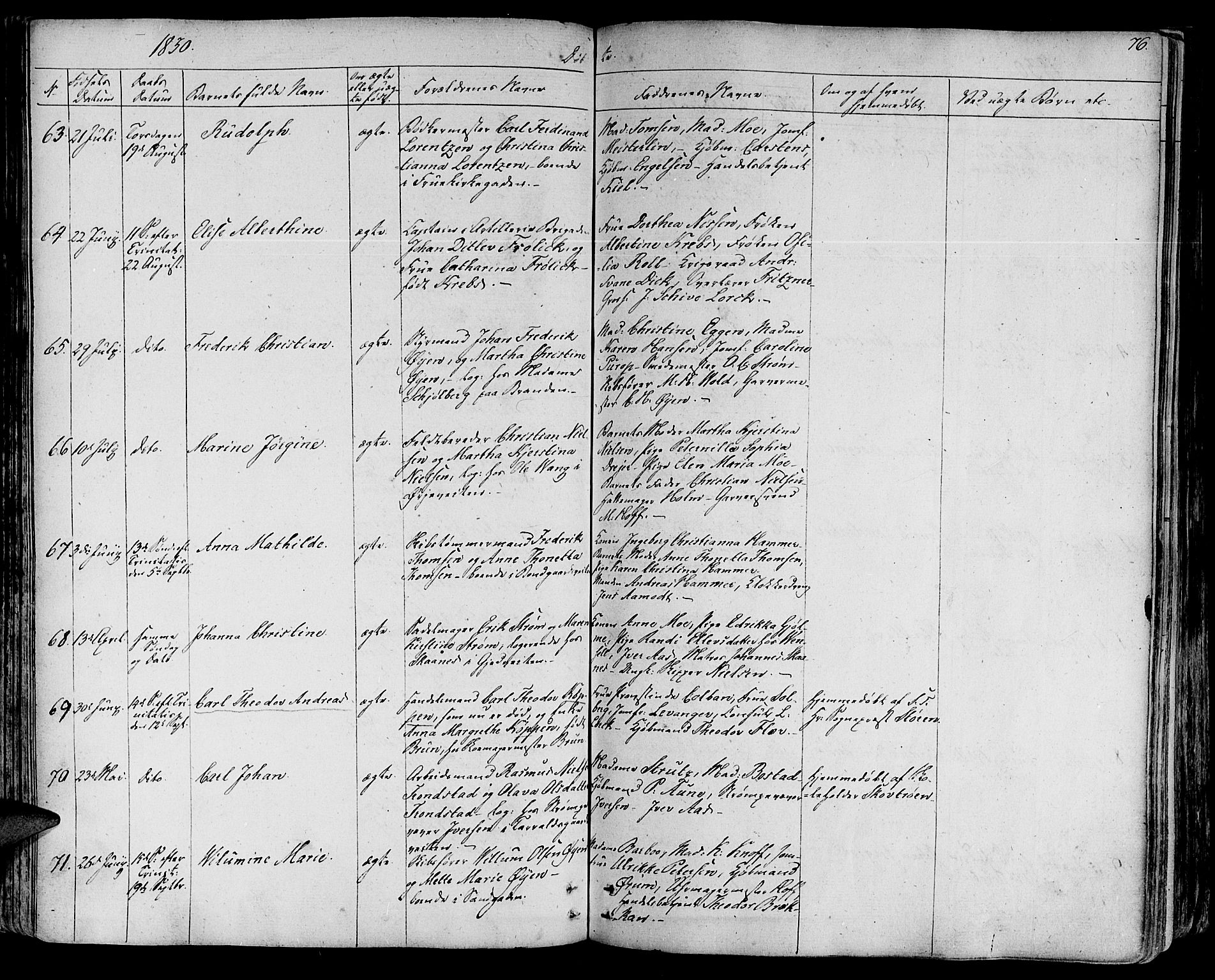 Ministerialprotokoller, klokkerbøker og fødselsregistre - Sør-Trøndelag, SAT/A-1456/602/L0108: Ministerialbok nr. 602A06, 1821-1839, s. 76