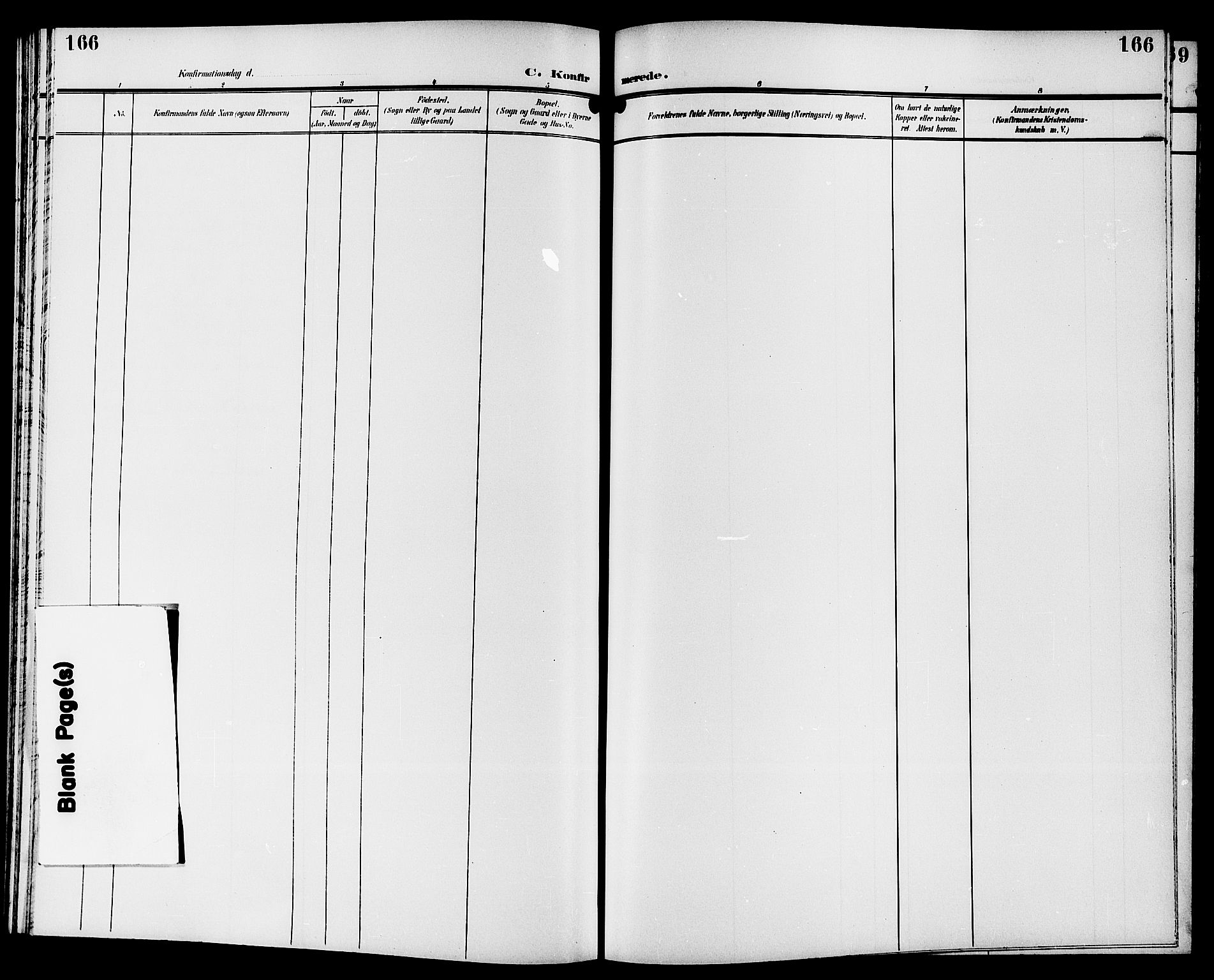 Strømsgodset kirkebøker, AV/SAKO-A-324/G/Ga/L0002: Klokkerbok nr. 2, 1885-1910, s. 166