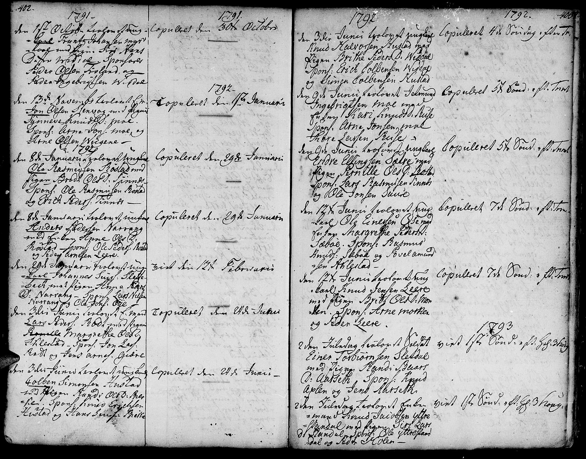 Ministerialprotokoller, klokkerbøker og fødselsregistre - Møre og Romsdal, AV/SAT-A-1454/515/L0206: Ministerialbok nr. 515A02, 1765-1818, s. 402-403