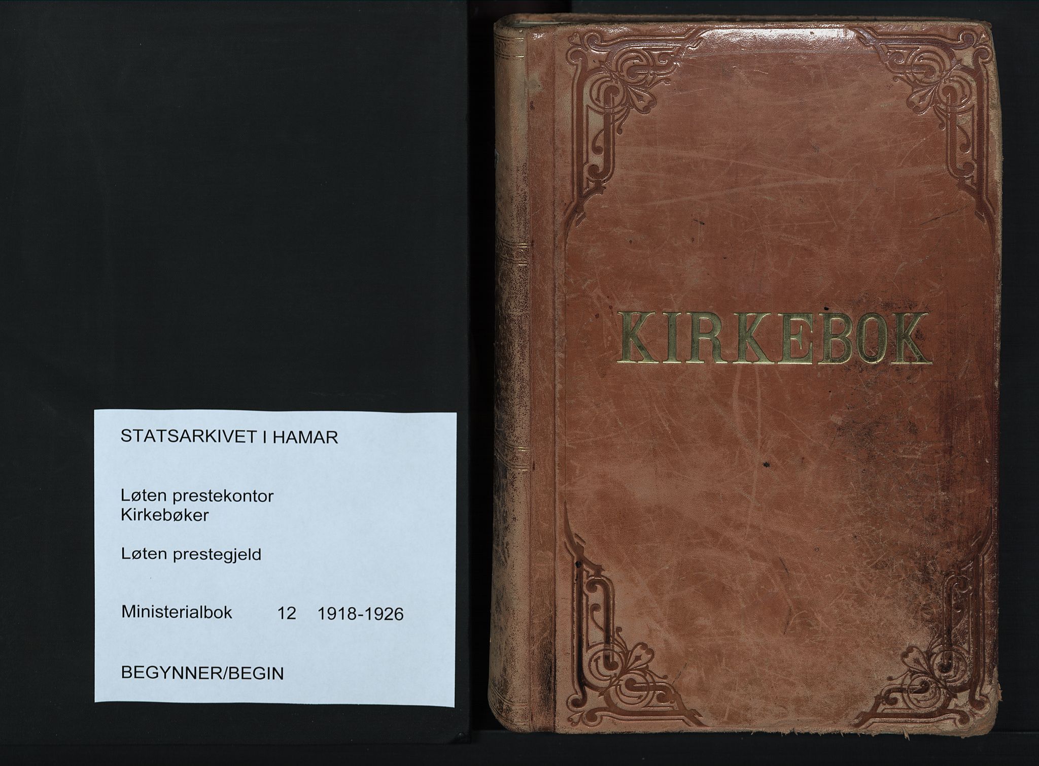 Løten prestekontor, SAH/PREST-022/K/Ka/L0012: Ministerialbok nr. 12, 1918-1926