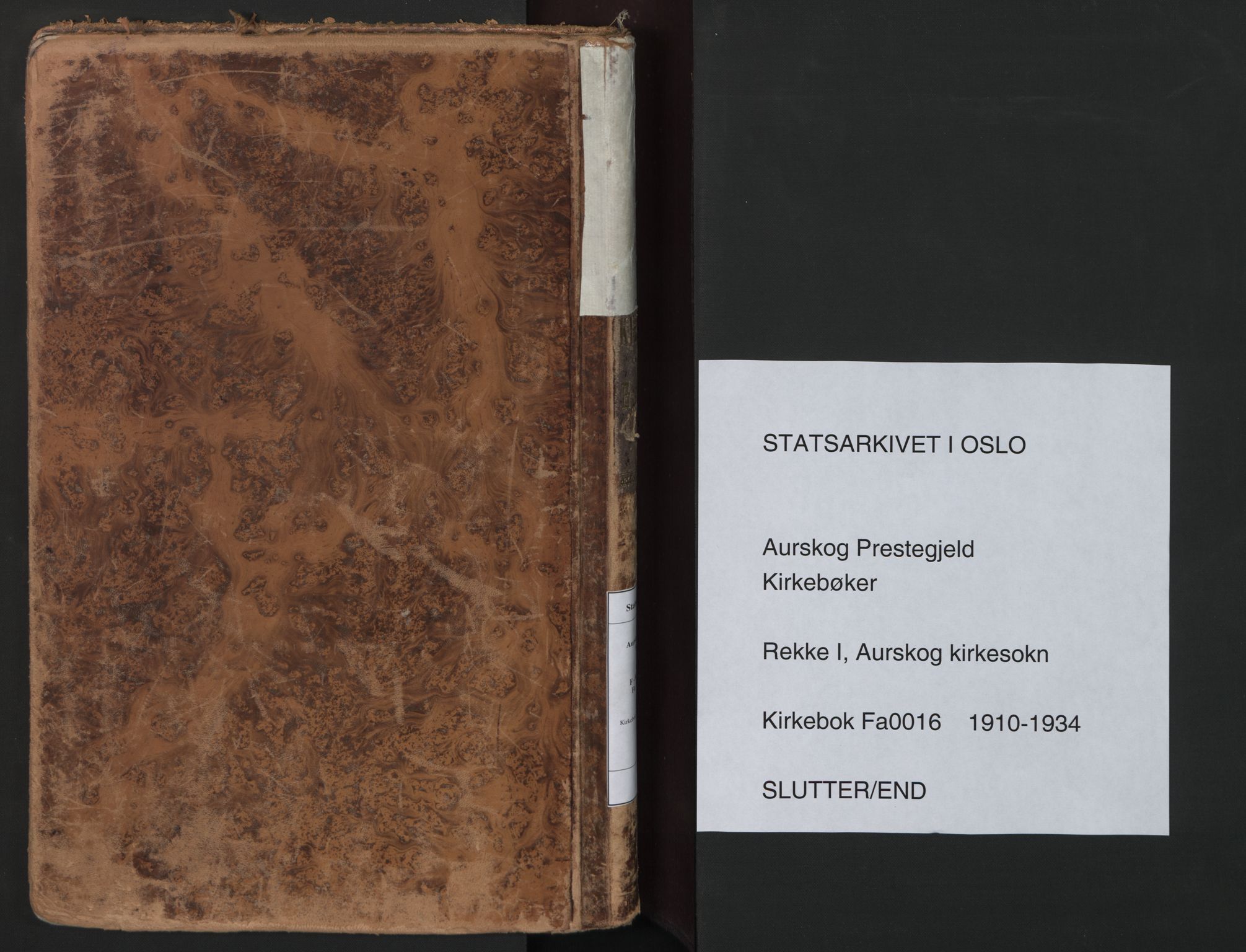 Aurskog prestekontor Kirkebøker, SAO/A-10304a/F/Fa/L0016: Ministerialbok nr. I 16, 1910-1934