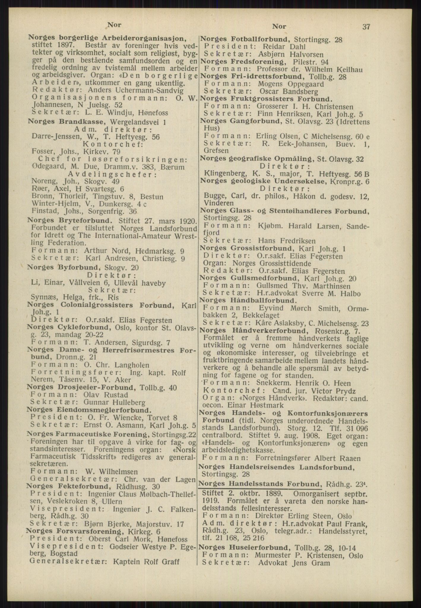Kristiania/Oslo adressebok, PUBL/-, 1939, s. 37