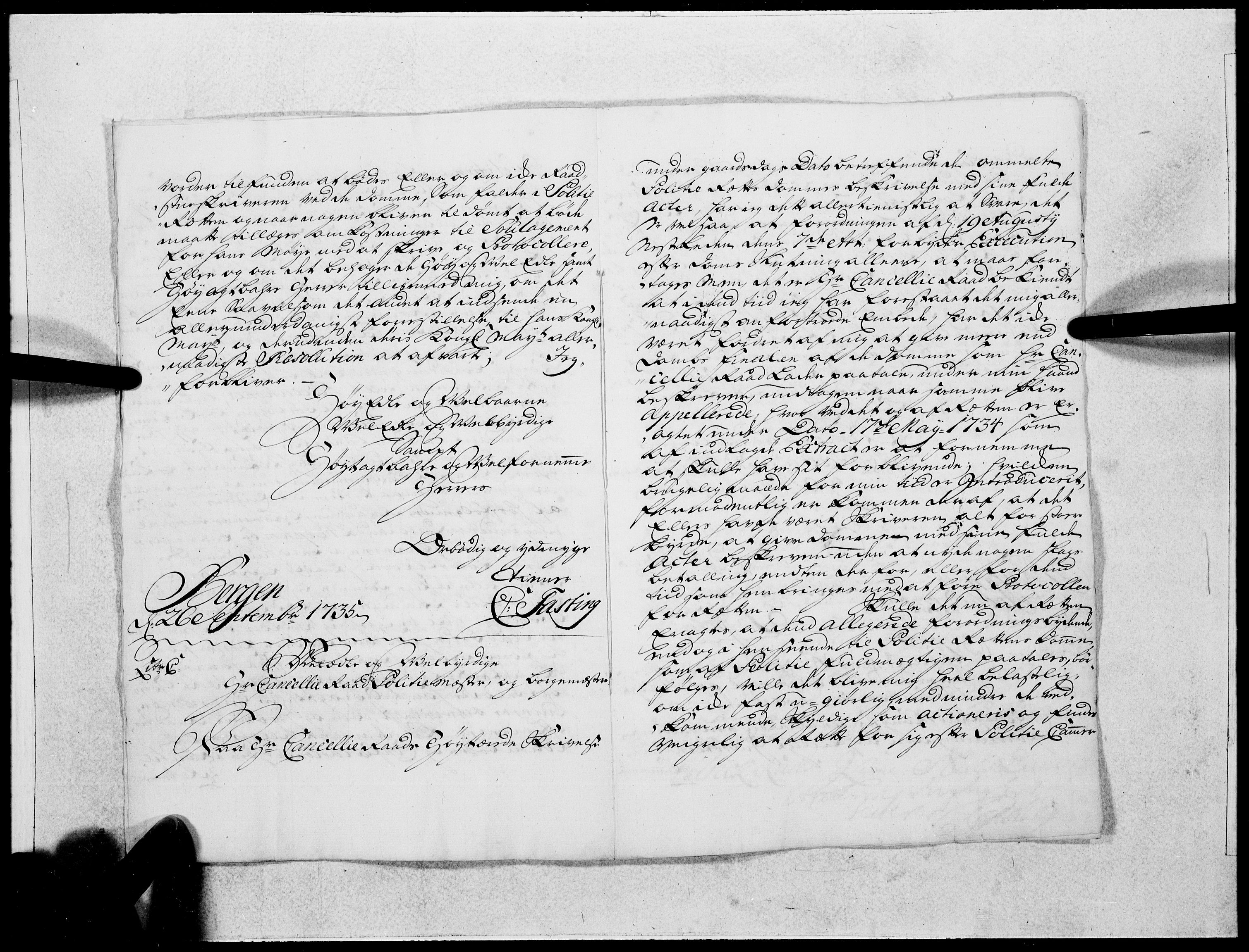 Danske Kanselli 1572-1799, AV/RA-EA-3023/F/Fc/Fcc/Fcca/L0122: Norske innlegg 1572-1799, 1736, s. 27