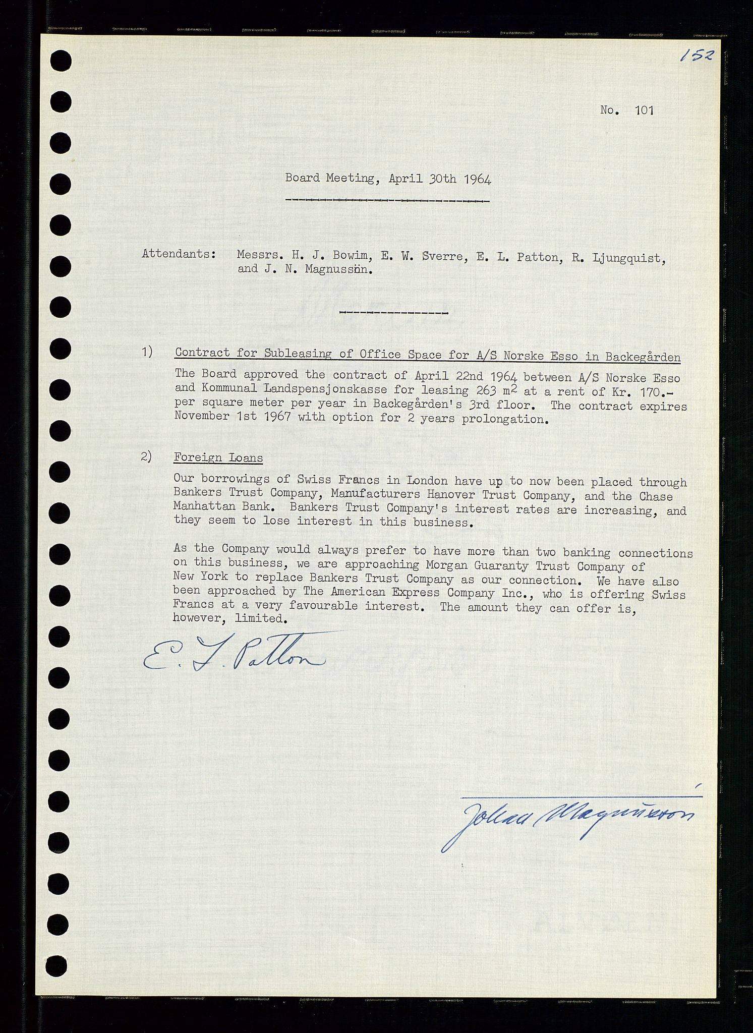 Pa 0982 - Esso Norge A/S, AV/SAST-A-100448/A/Aa/L0001/0004: Den administrerende direksjon Board minutes (styrereferater) / Den administrerende direksjon Board minutes (styrereferater), 1963-1964, s. 110