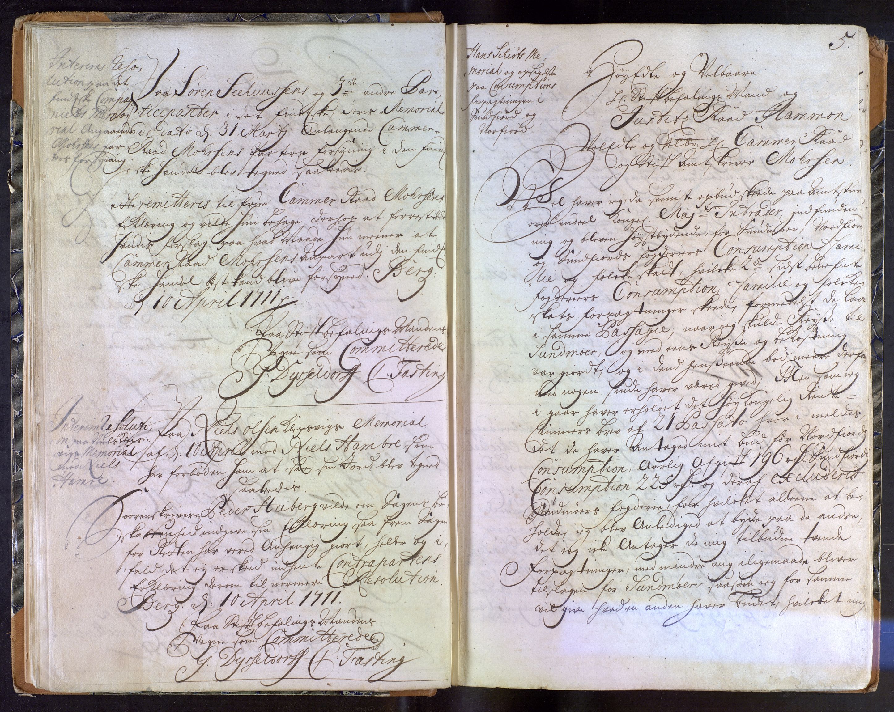 Stiftamtmannen i Bergen, AV/SAB-A-100006/A/Aa/L0006: Lnr. 6: Resolusjonsbok, 1711