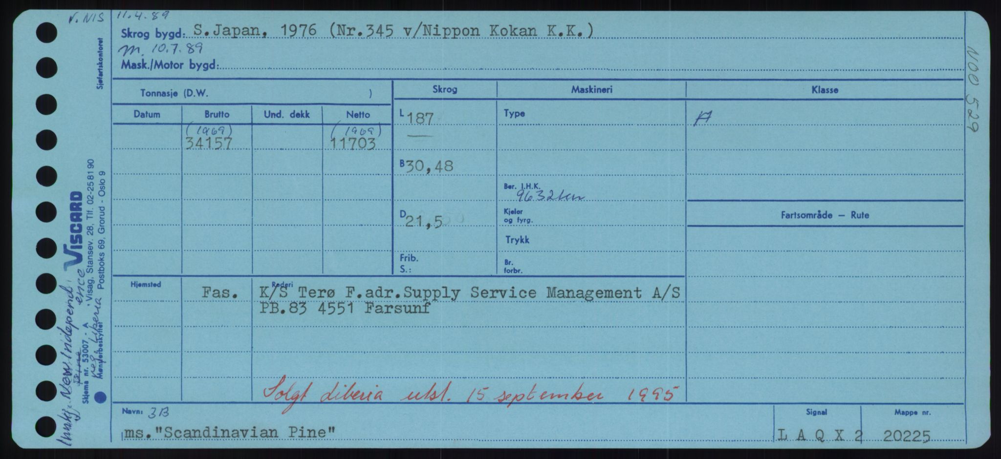 Sjøfartsdirektoratet med forløpere, Skipsmålingen, RA/S-1627/H/Hd/L0032: Fartøy, San-Seve, s. 249