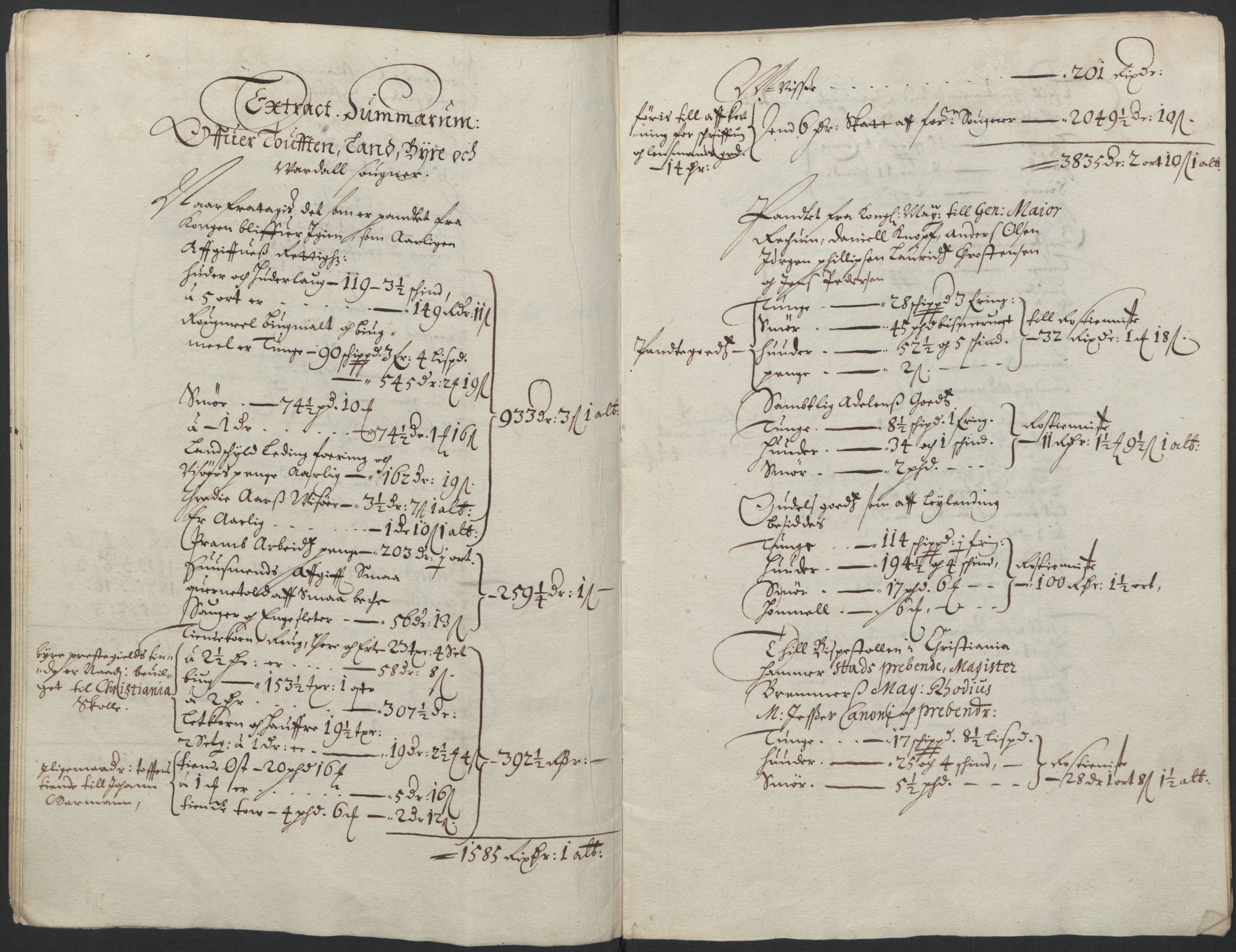 Rentekammeret inntil 1814, Realistisk ordnet avdeling, AV/RA-EA-4070/L/L0010/0001: Oppland lagdømme: / Ekstrakt over kongens inntekt av Oppland lagdømme, 1661