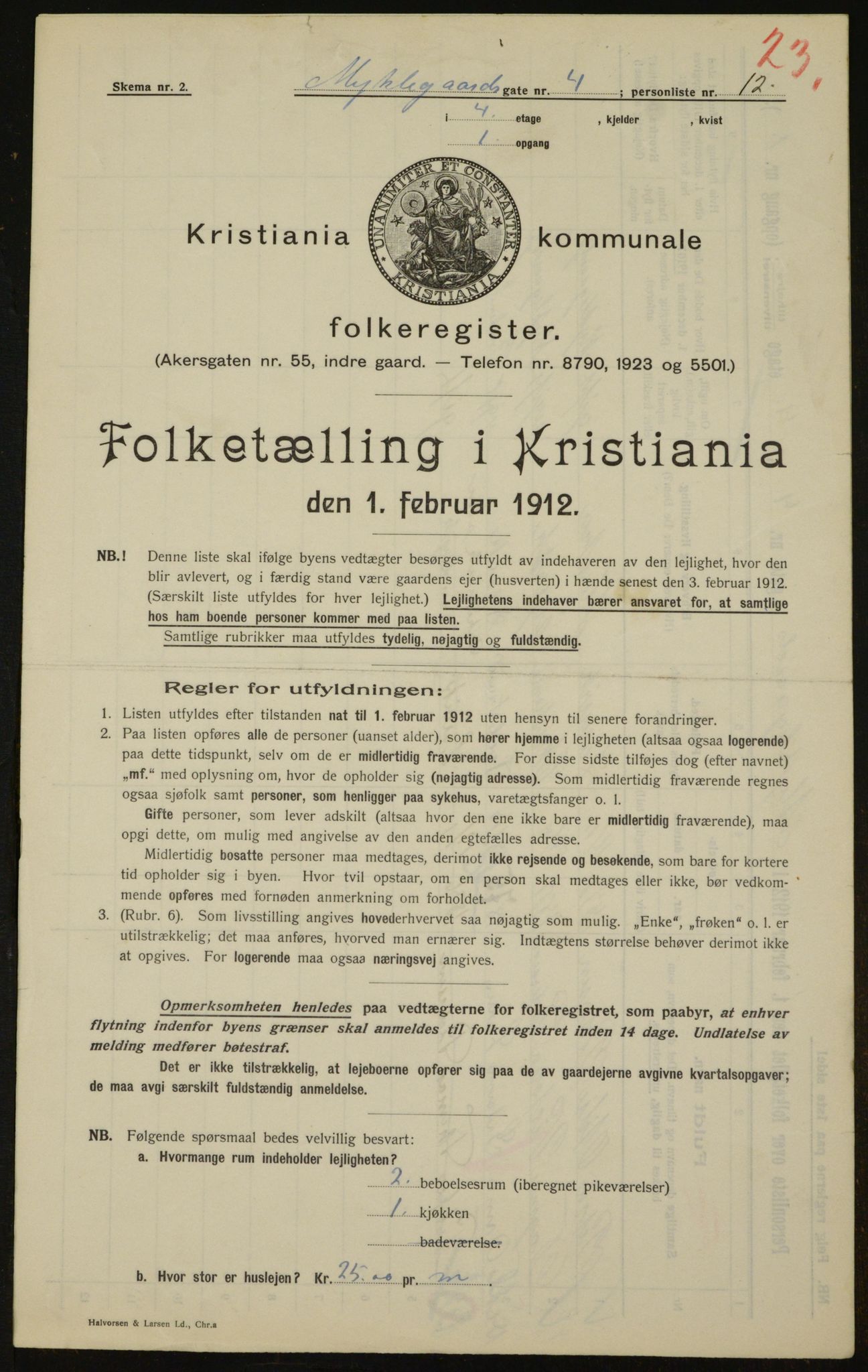 OBA, Kommunal folketelling 1.2.1912 for Kristiania, 1912, s. 68839